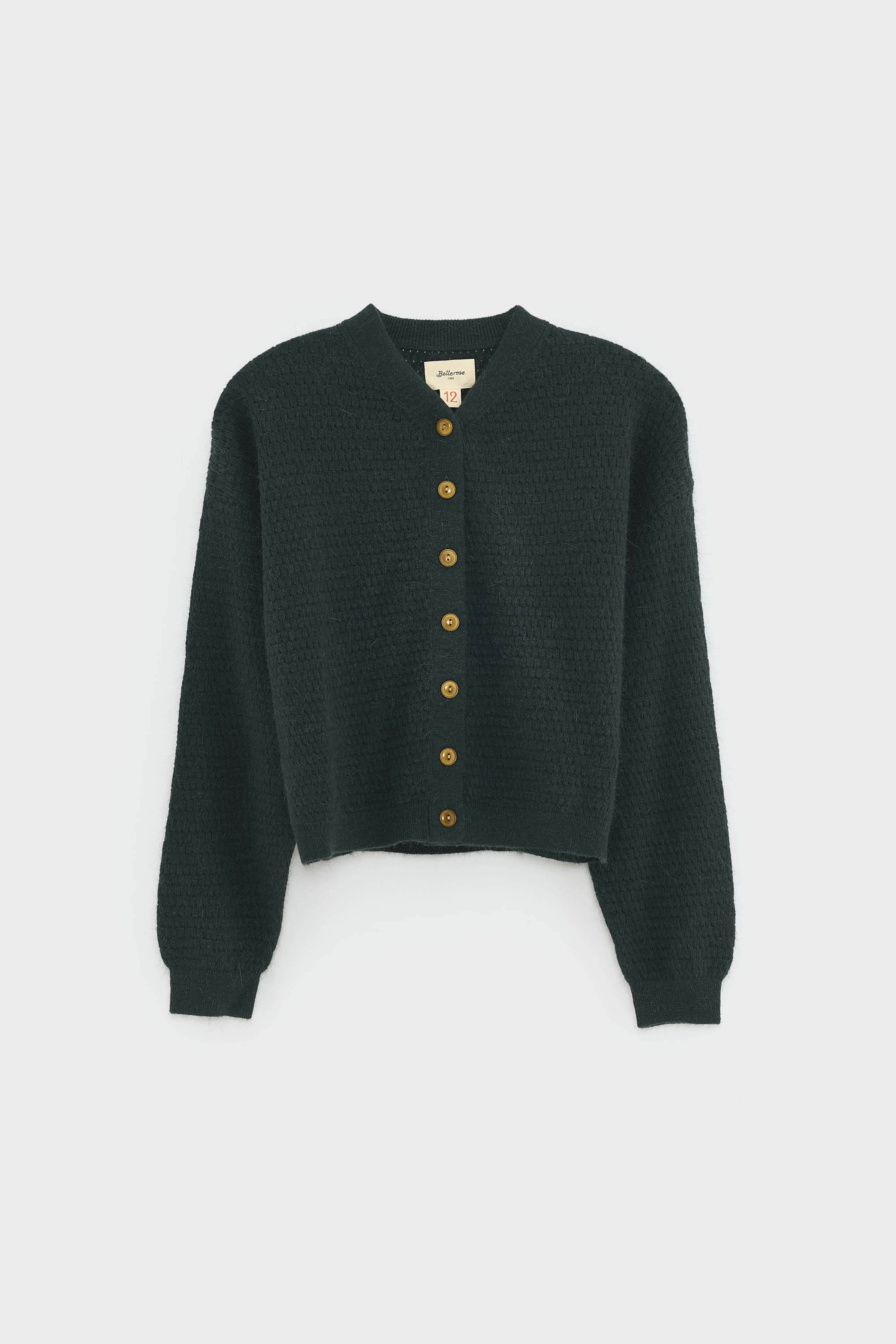 Diopla striped cardigan (252 / G / BOTTLE) - Image 2
