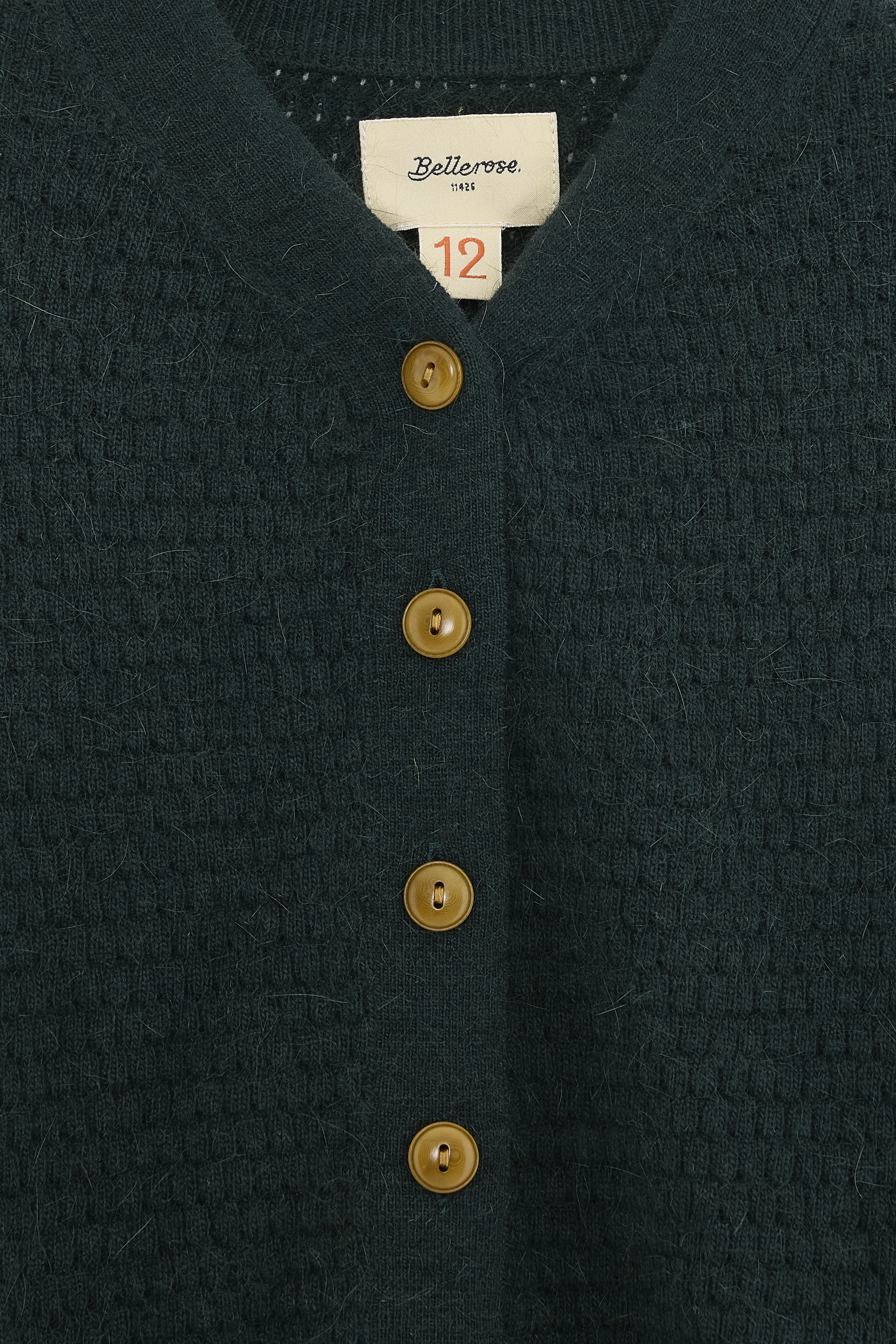 Diopla striped cardigan (252 / G / BOTTLE) - Image 3