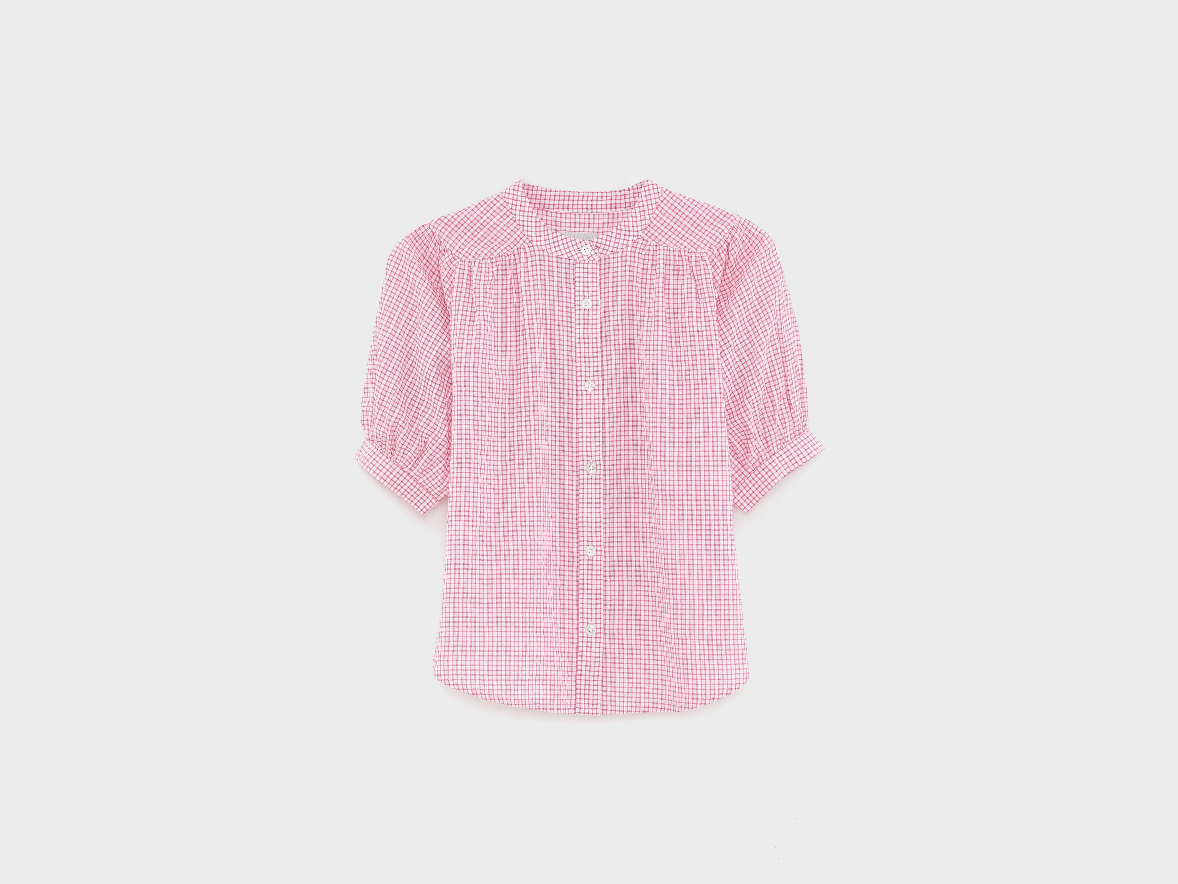 Hopsa short-sleeve blouse (261 / G / CHECK A)