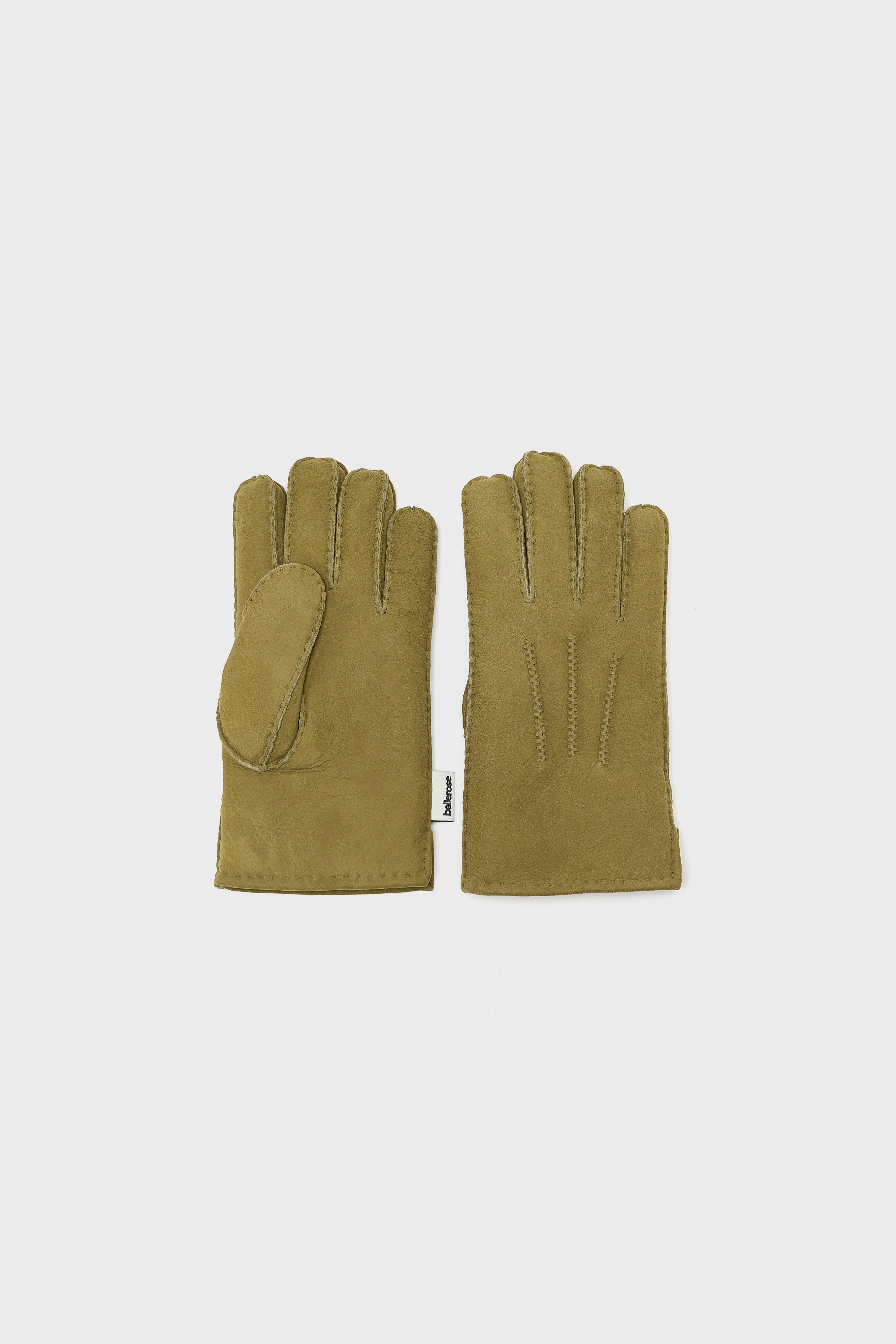 Ganam leather gloves (252 / M / OLIVE) - Image 2