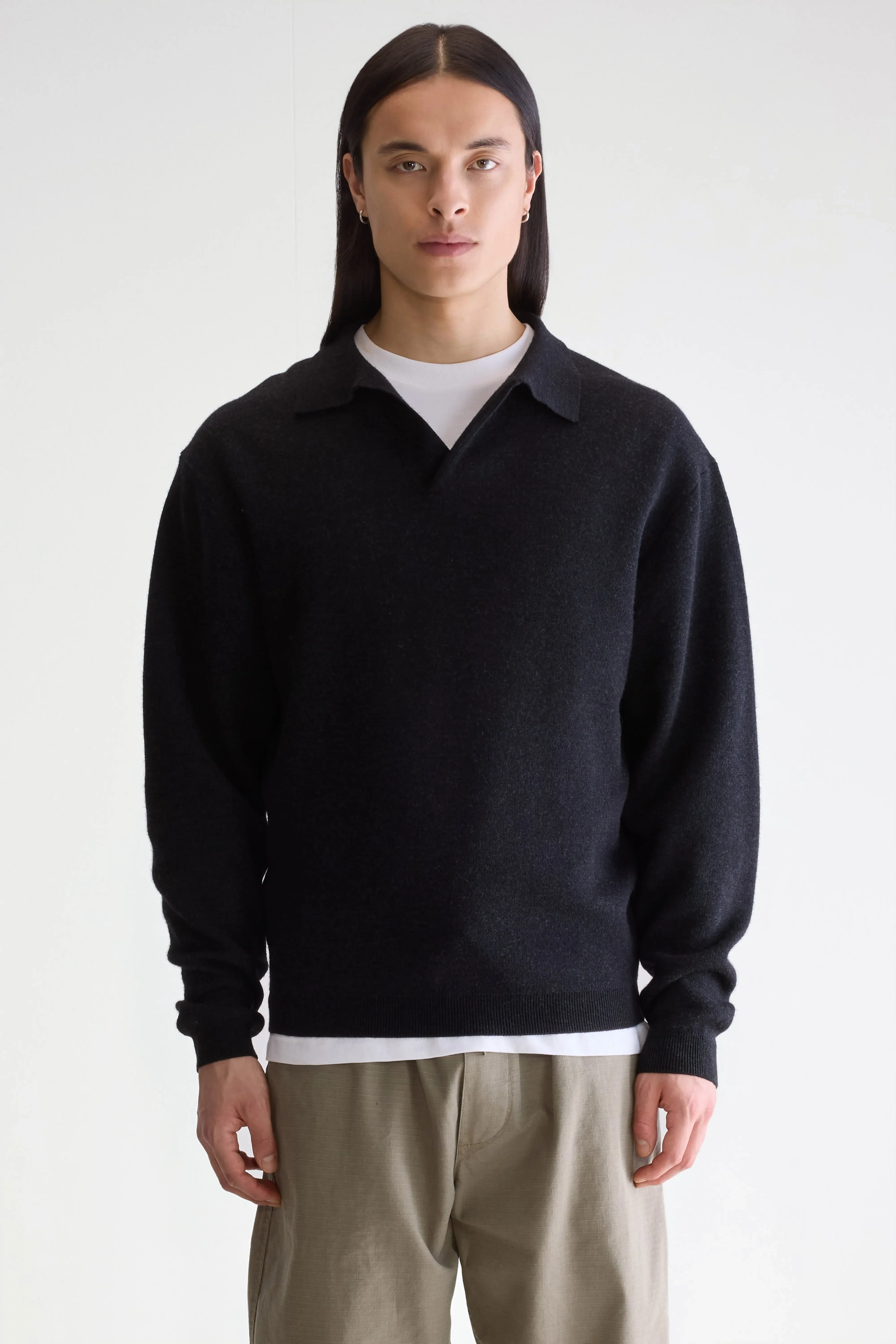 Diloux polo sweater (252 / M / CHARCOAL) - Image 2