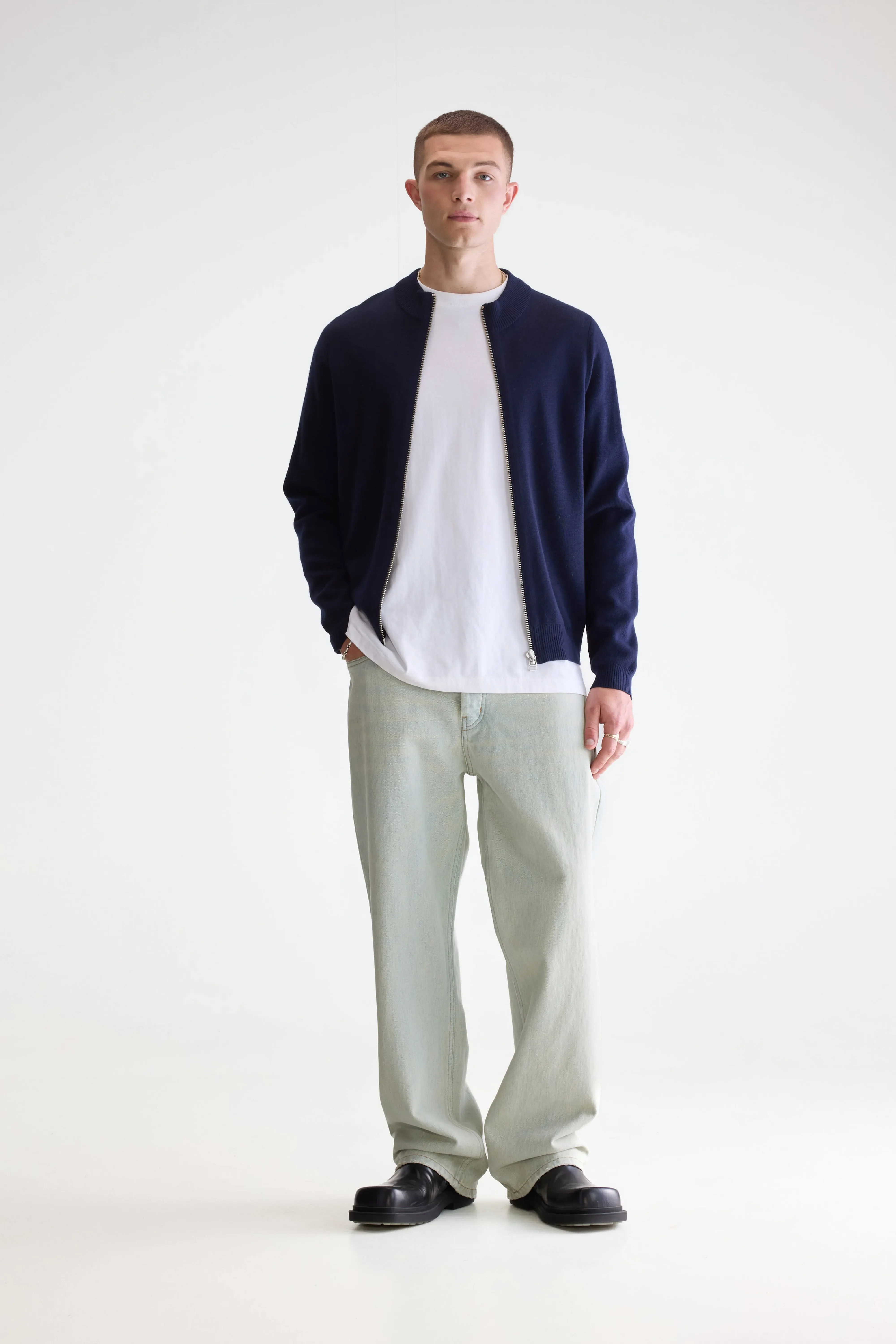 Dilso zip-up sweater (252 / M / NAVY) - Image 3