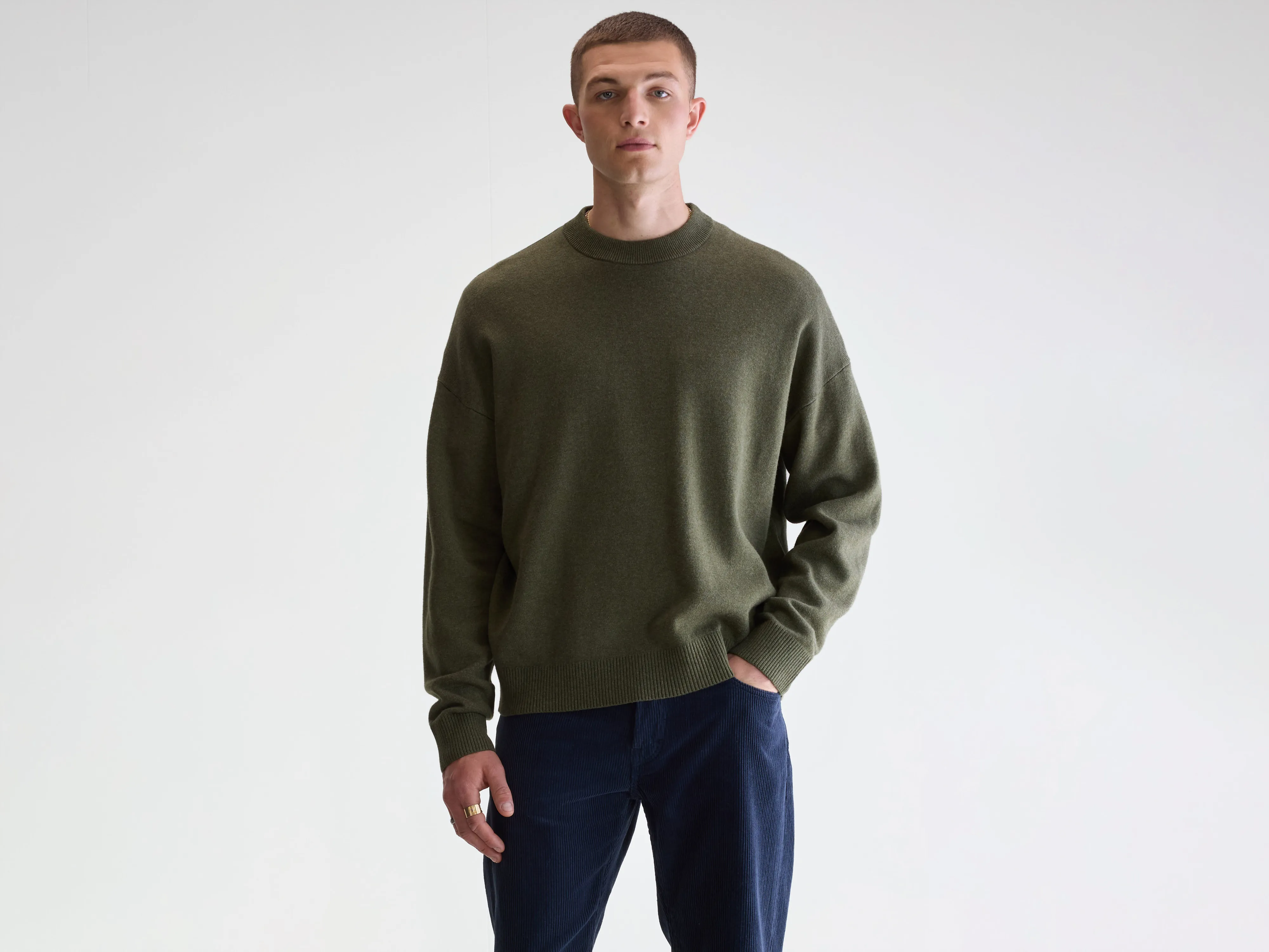 Geolem crewneck sweater (252 / M / JEEP)