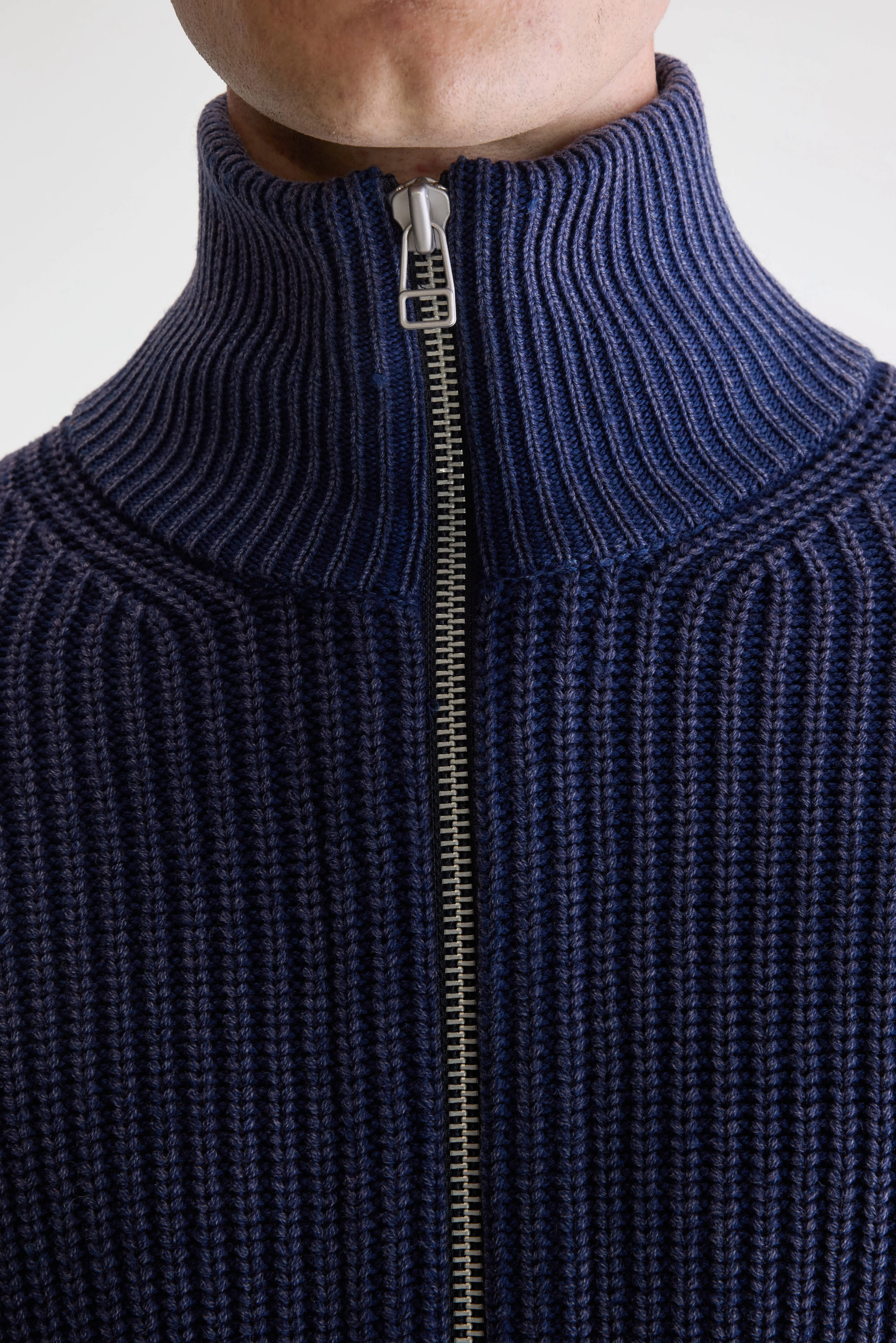 Guip zipped cardigan (252 / M / NAVY) - Image 5