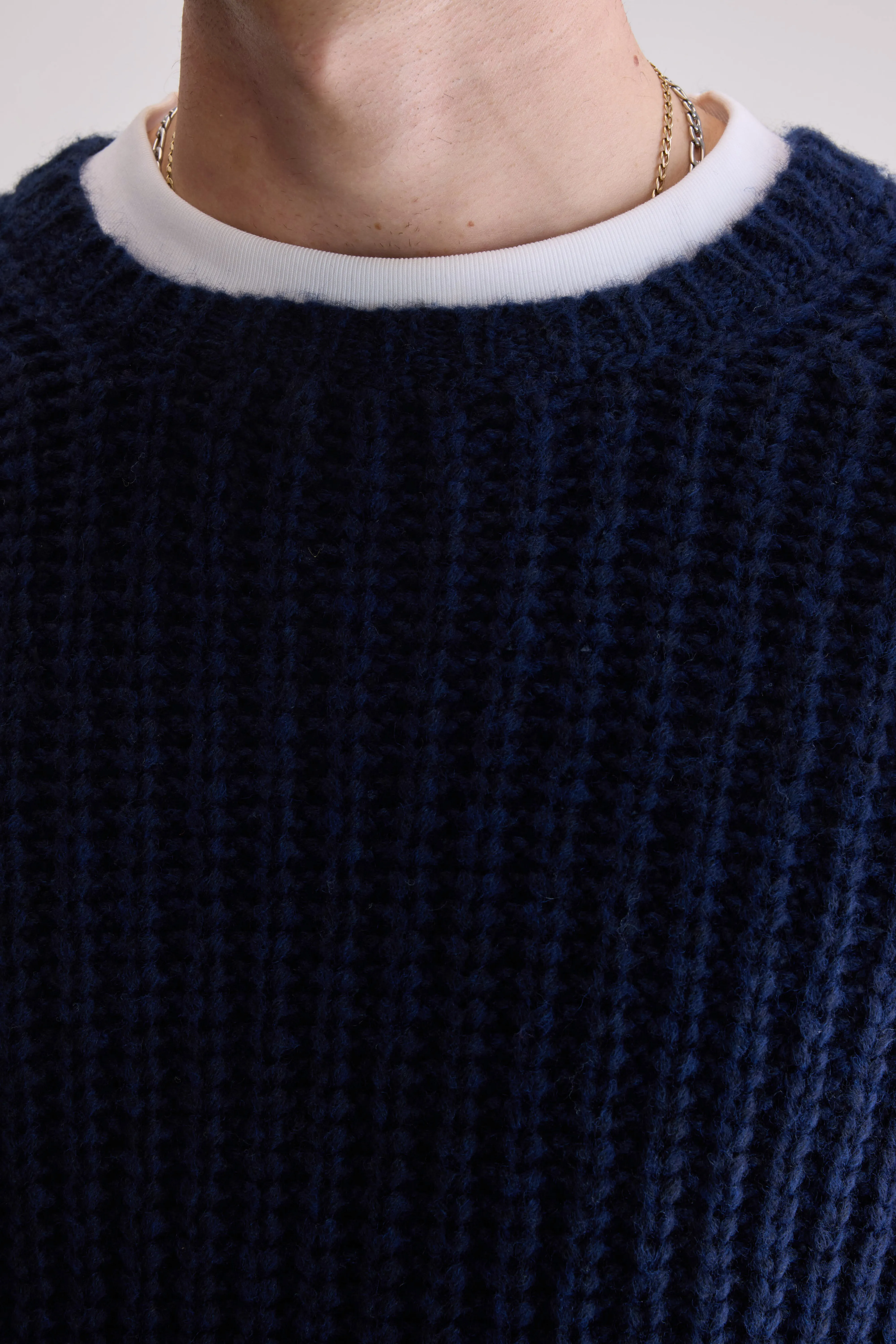 Nelio classic crewneck sweater (252 / M / REGAL BLUE) - Image 5