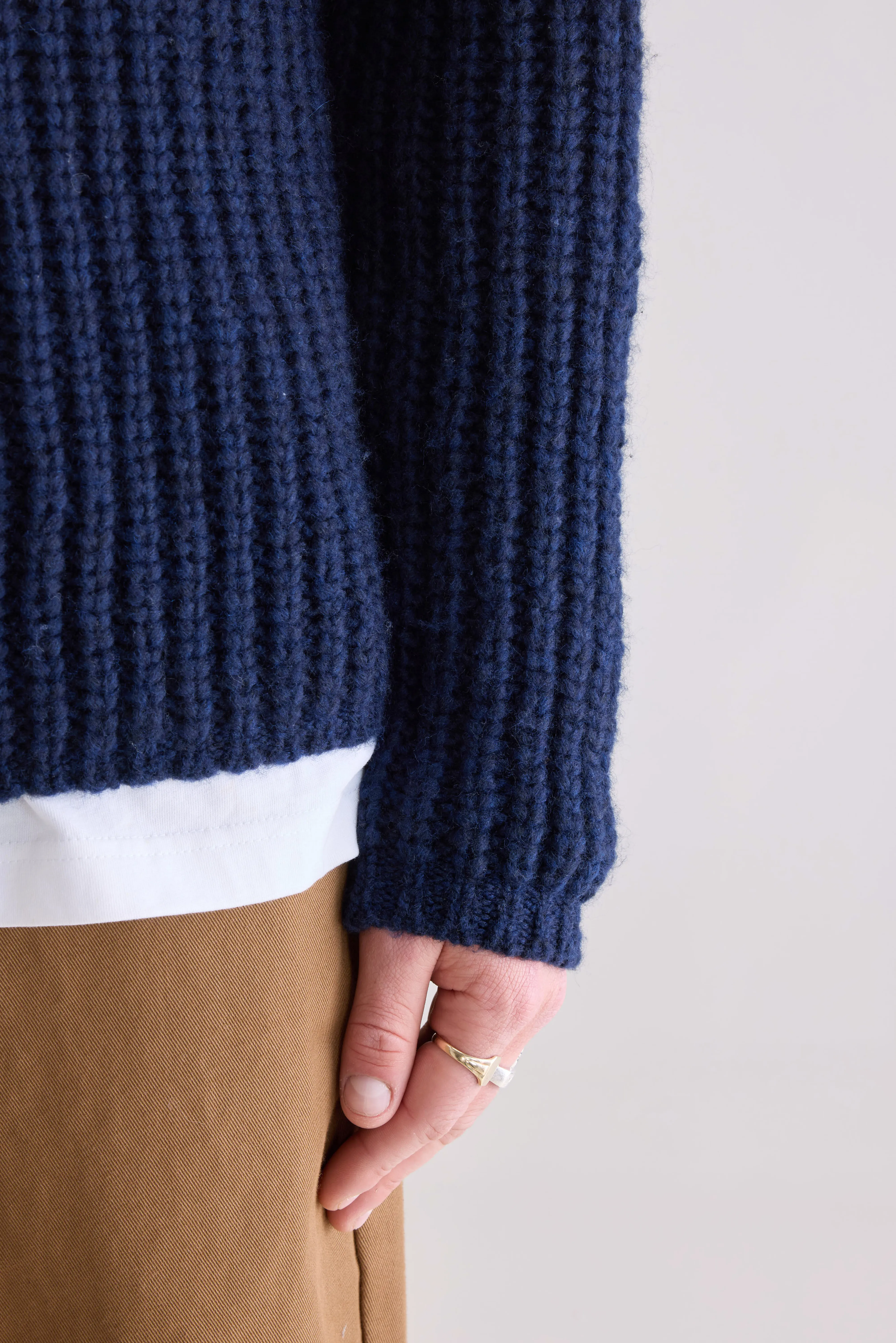 Nelio classic crewneck sweater (252 / M / REGAL BLUE) - Image 6