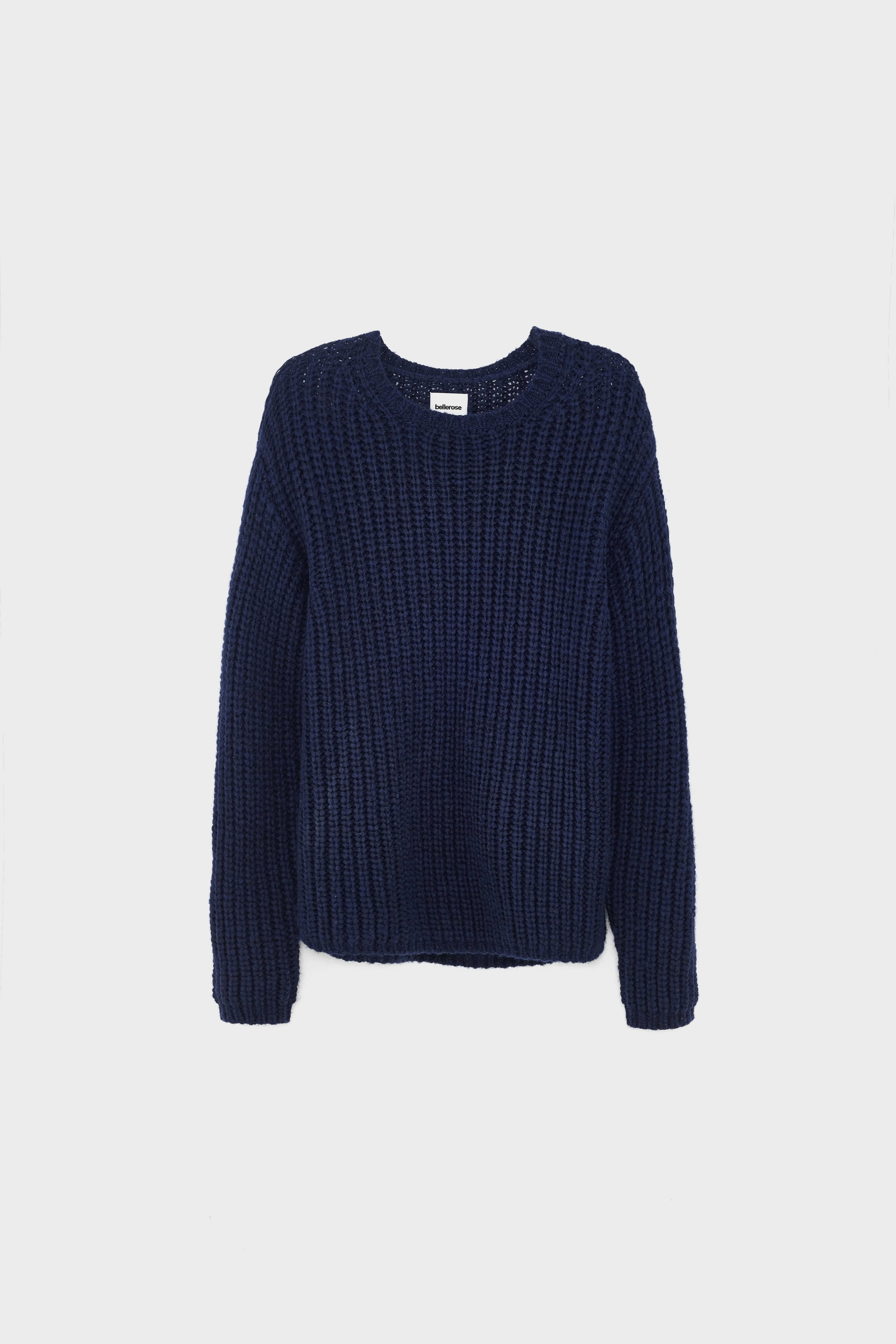 Nelio classic crewneck sweater (252 / M / REGAL BLUE) - Image 7