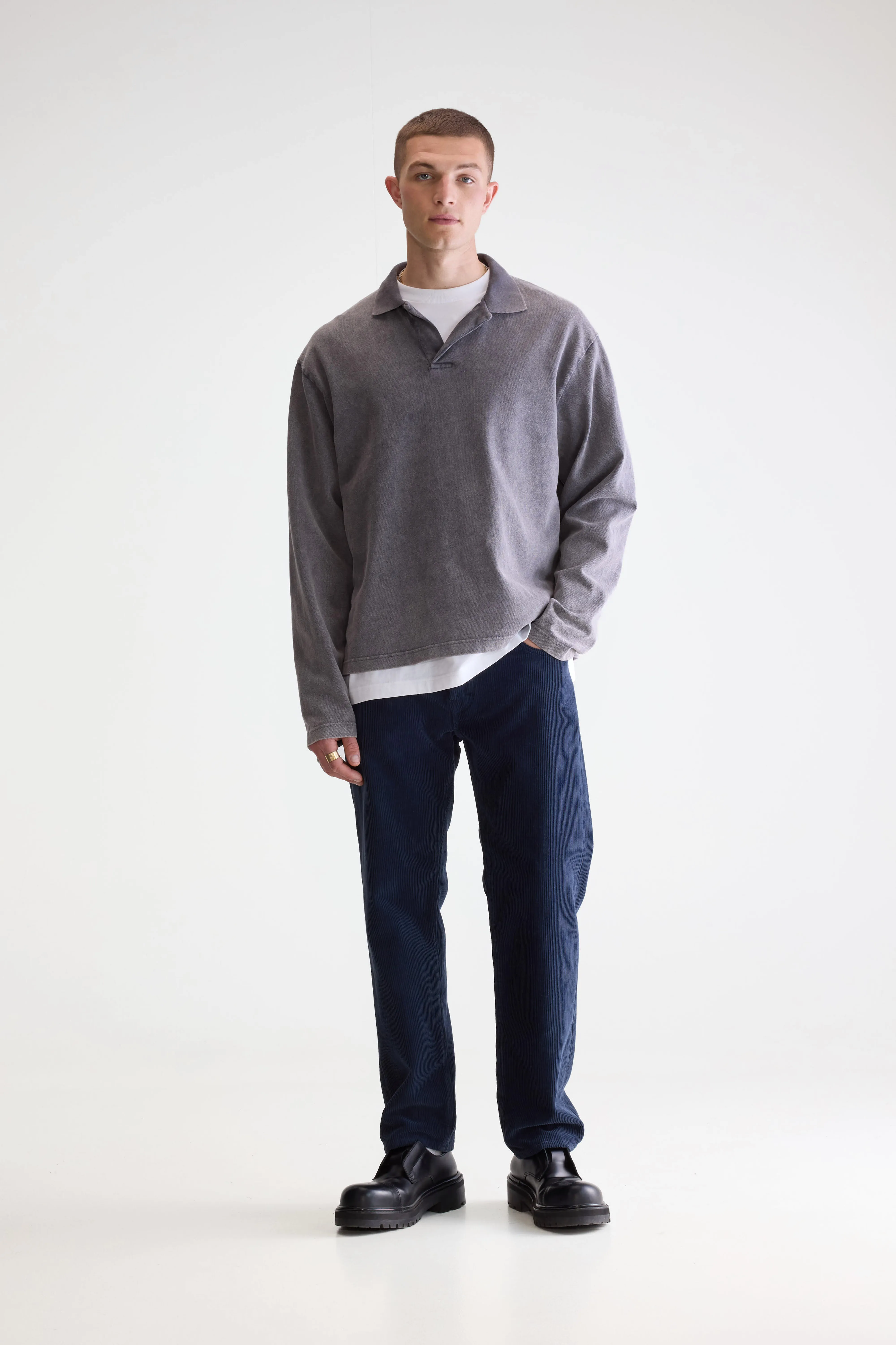 Vlugies long-sleeve polo (252 / M / BLACK BEAUTY) - Image 3