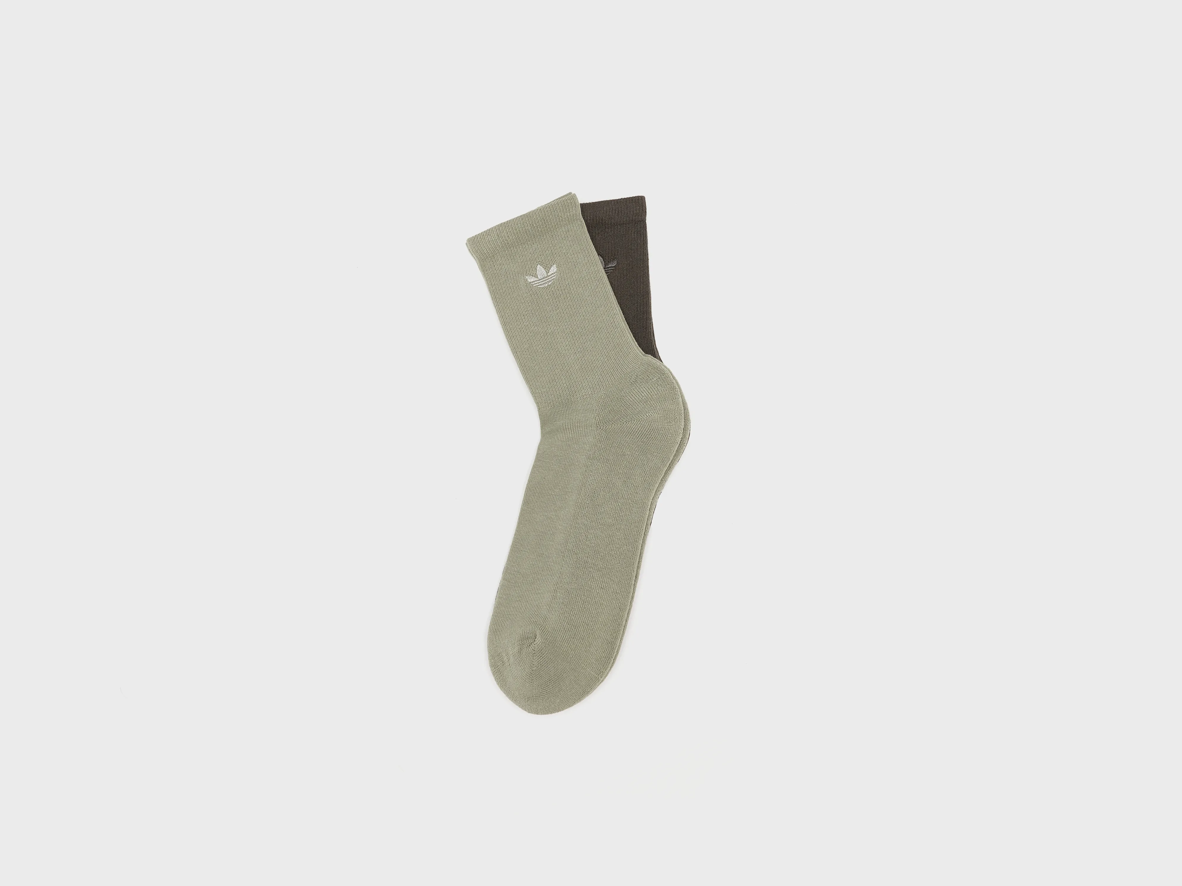 Two-Toned Crew Socks for Men (252 / M / BROWN)