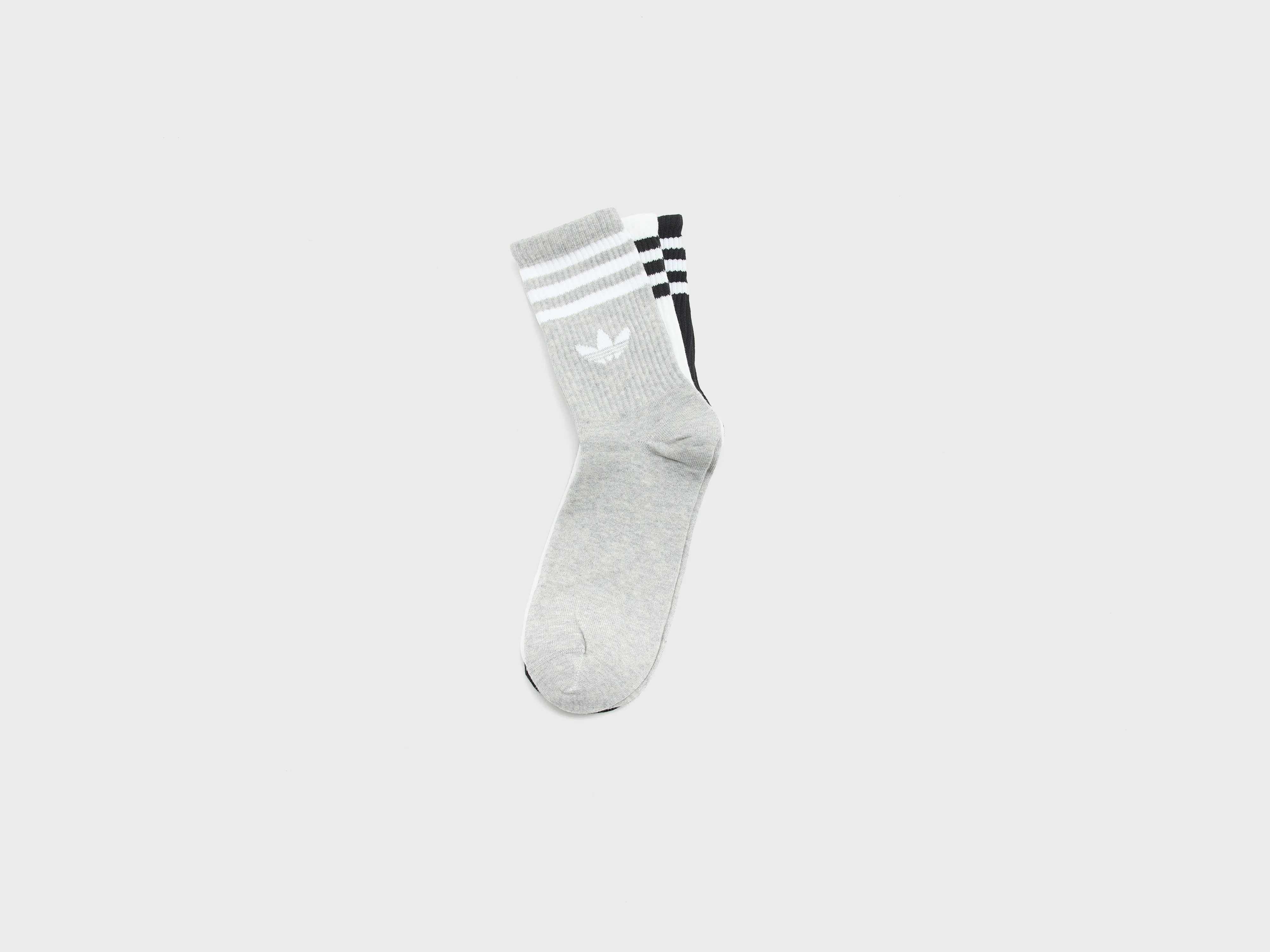 3-Stripes Crew Socks for Men (252 / M / WHITE)