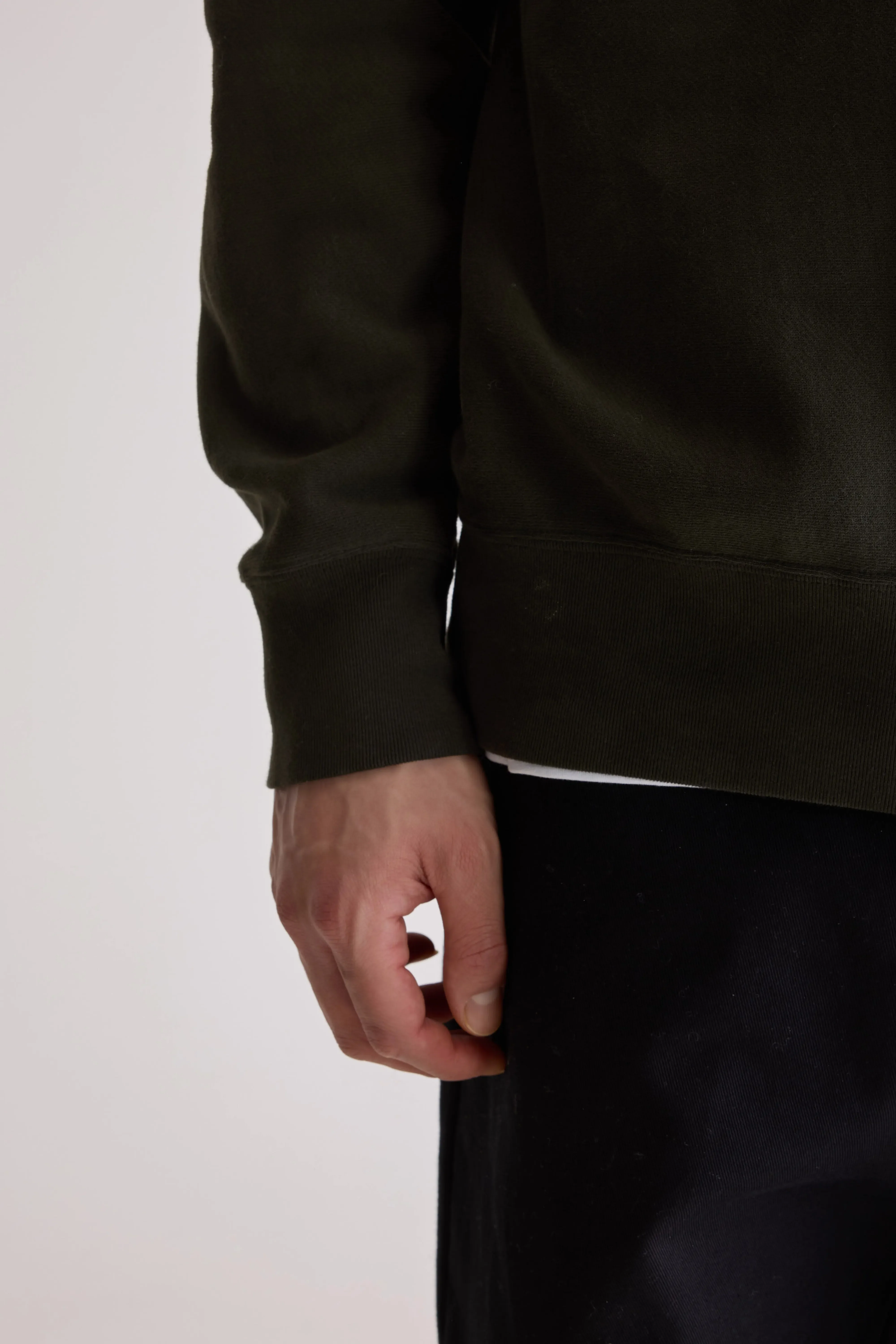 Flake crewneck sweatshirt (252 / M / DARK OLIVE) - Image 6