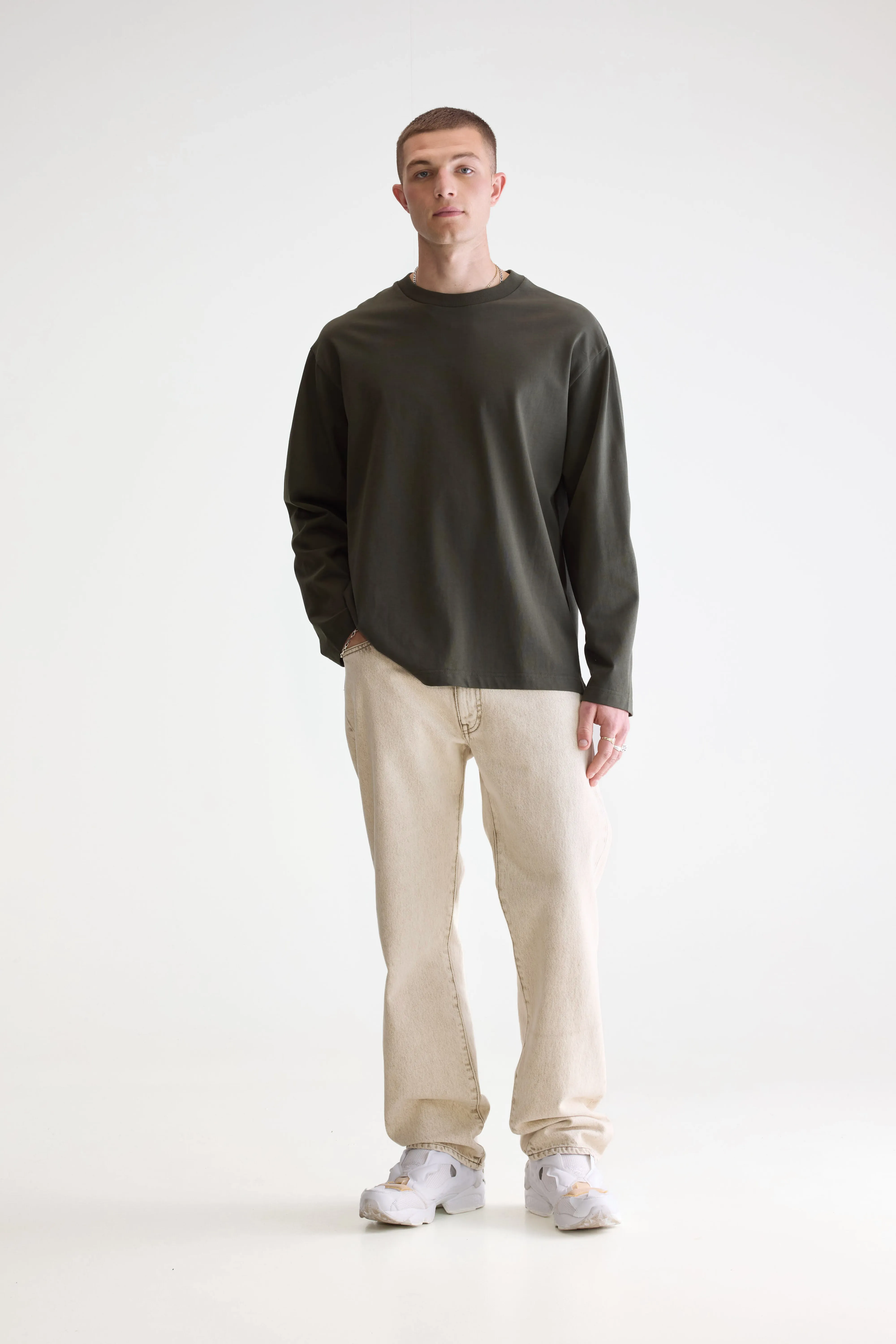 Vlugi long-sleeve t-shirt (252 / M / DARK OLIVE) - Image 3