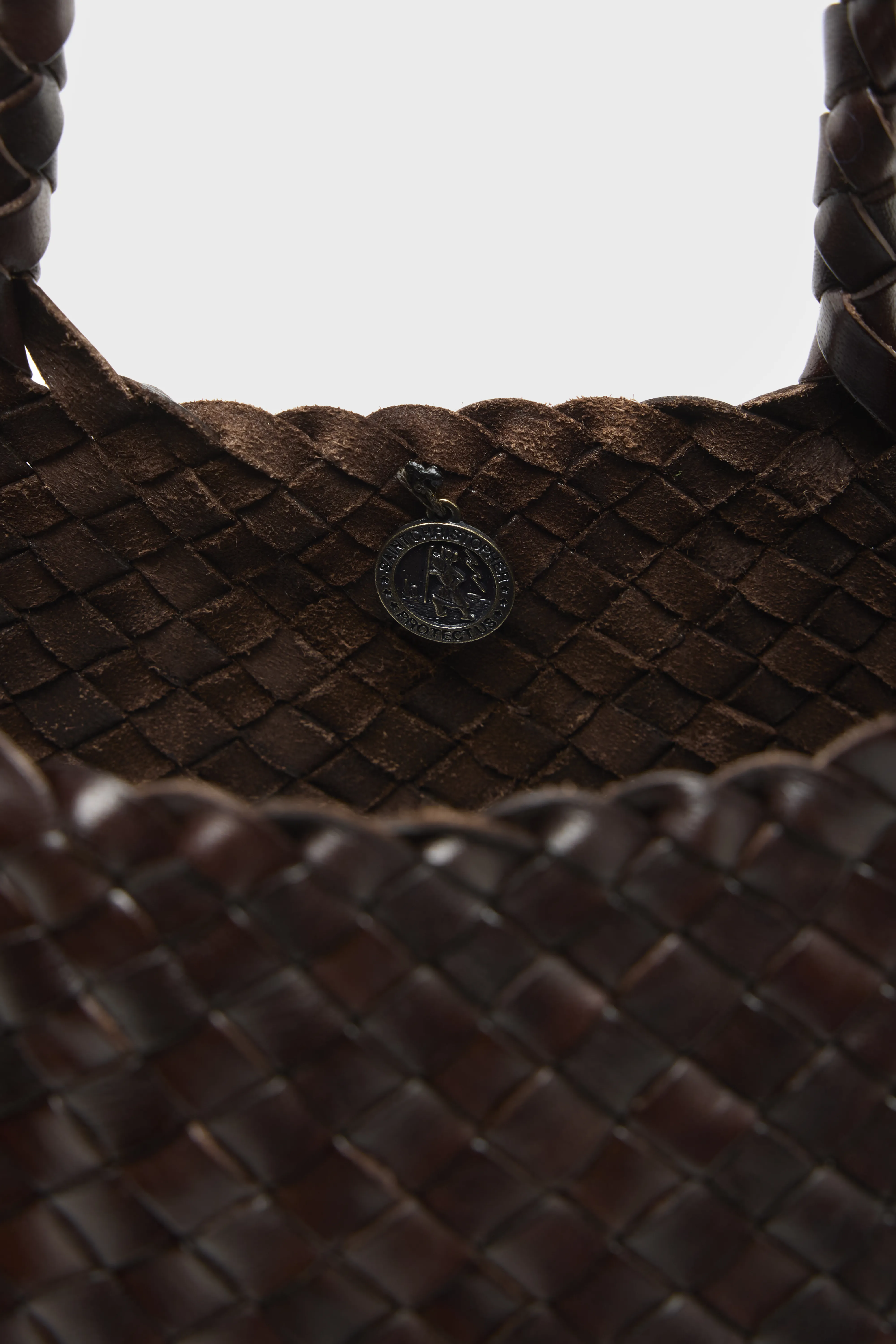 Santa Croce Big Woven Leather Bag  (251 / W / BROWN) - Image 5