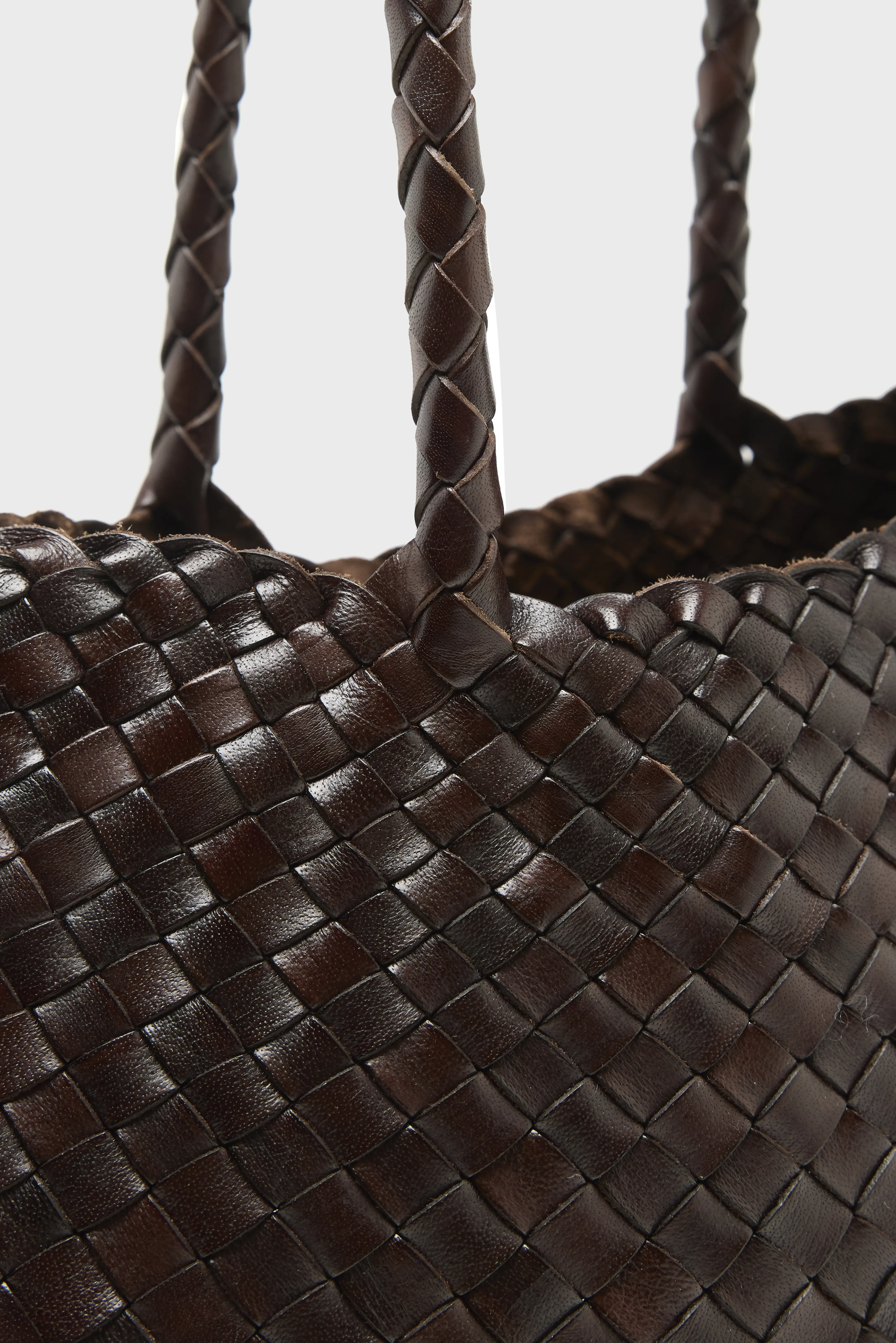 Santa Croce Big Woven Leather Bag  (251 / W / BROWN) - Image 6