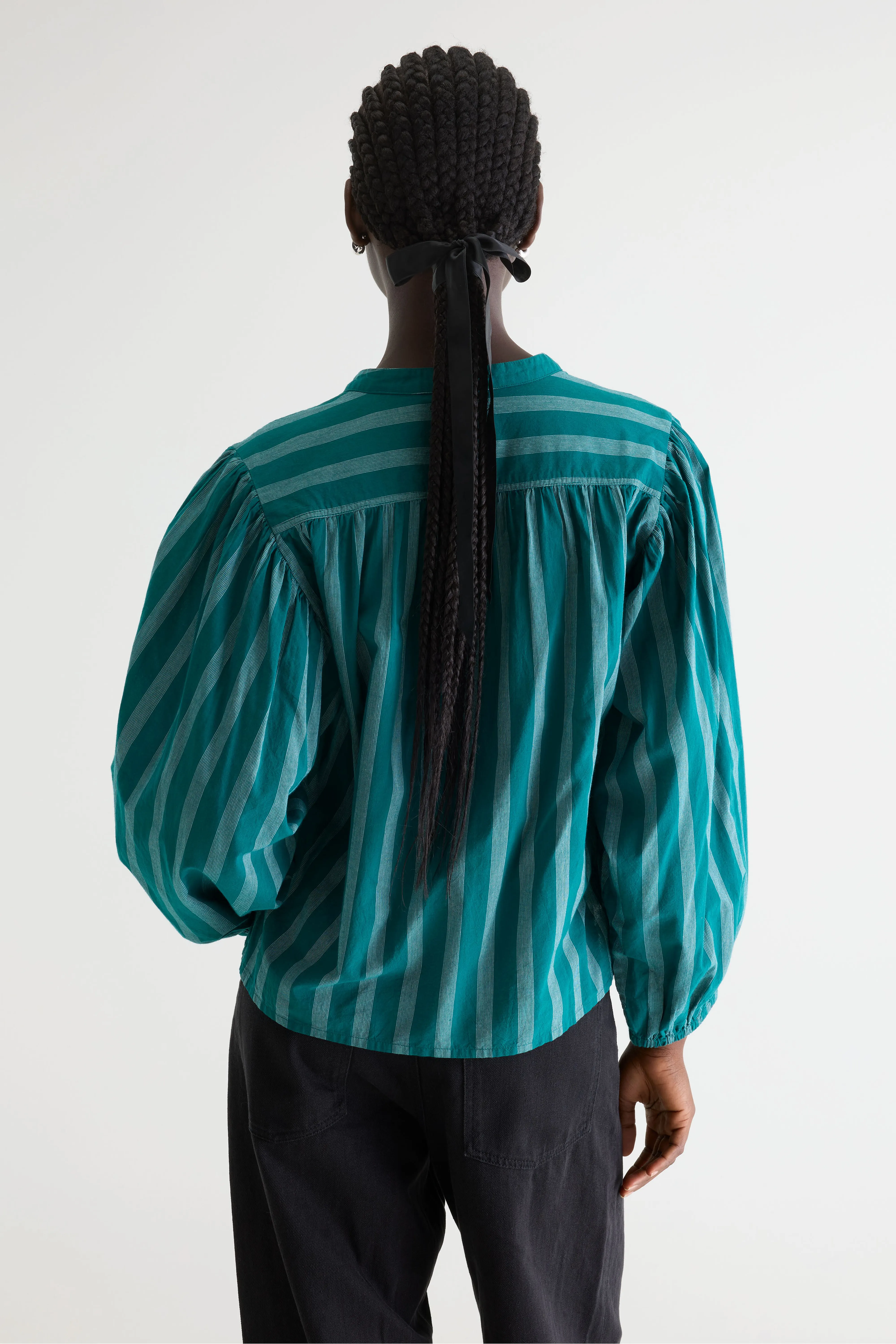 Cherry striped blouse (261 / W / STRIPE A) - Image 4