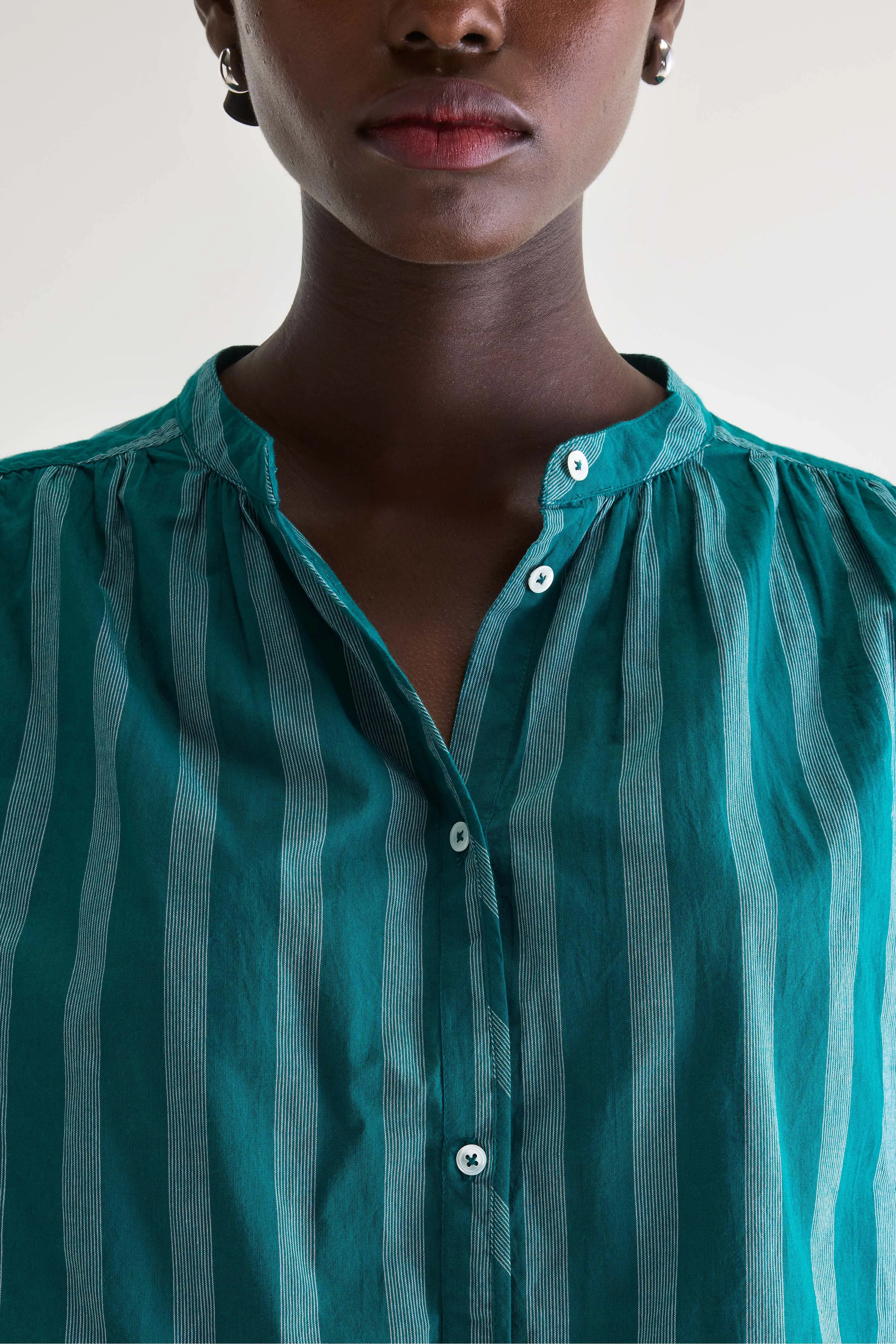 Cherry striped blouse (261 / W / STRIPE A) - Image 5