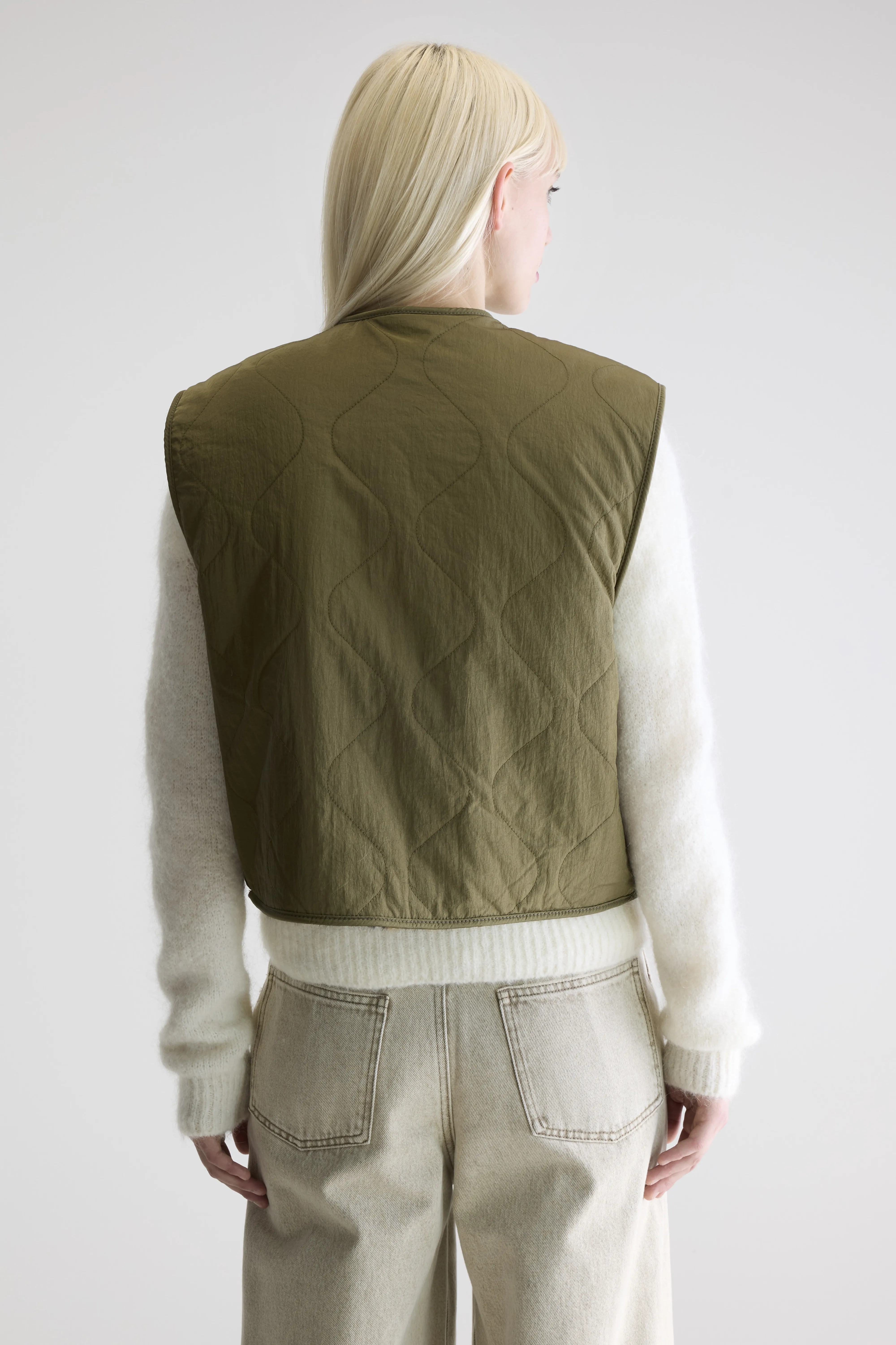Eloise sleeveless jacket (252 / W / ARMY) - Image 5