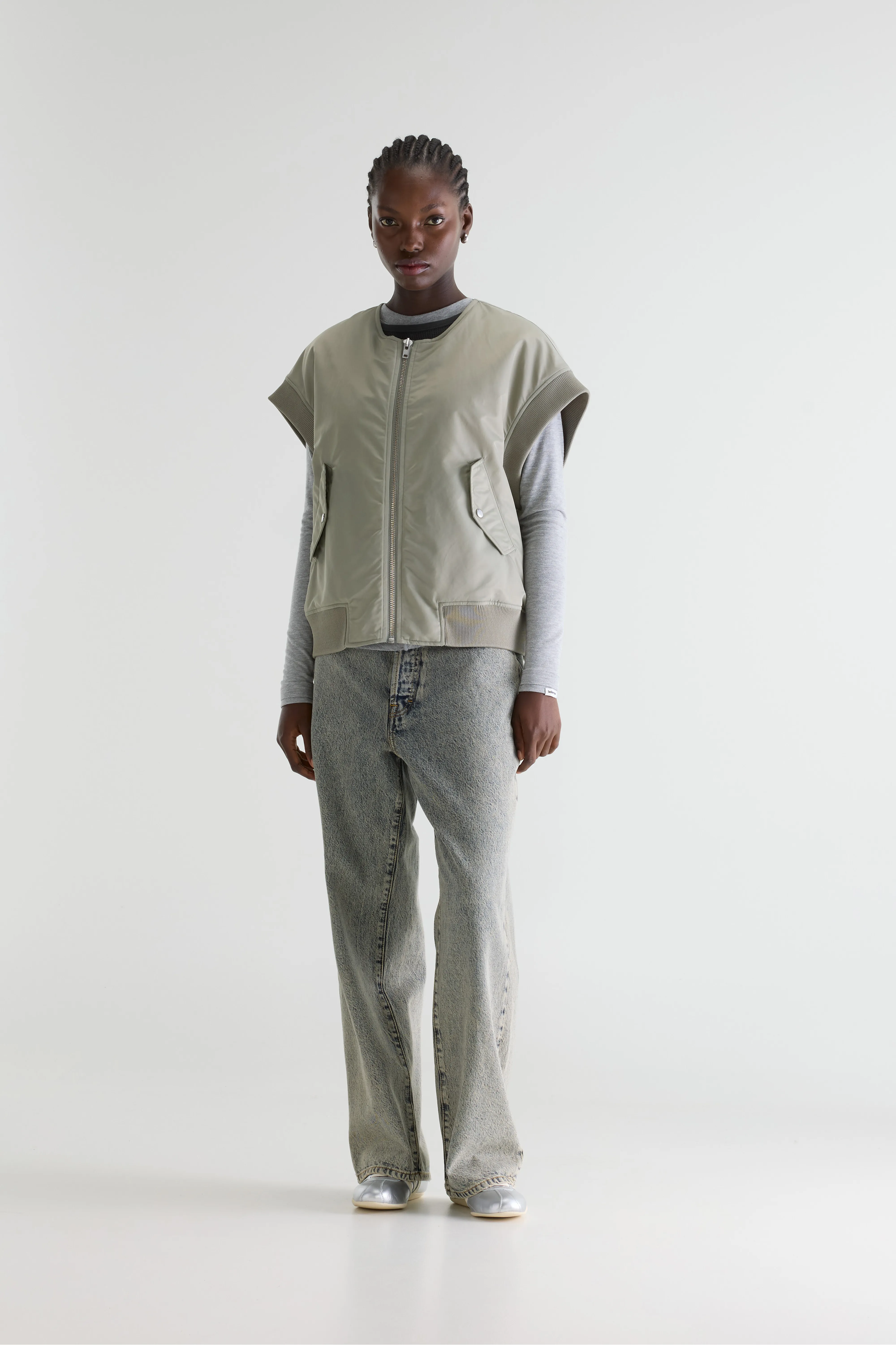 Hiroki sleeveless jacket (261 / W / MERCURY) - Image 3