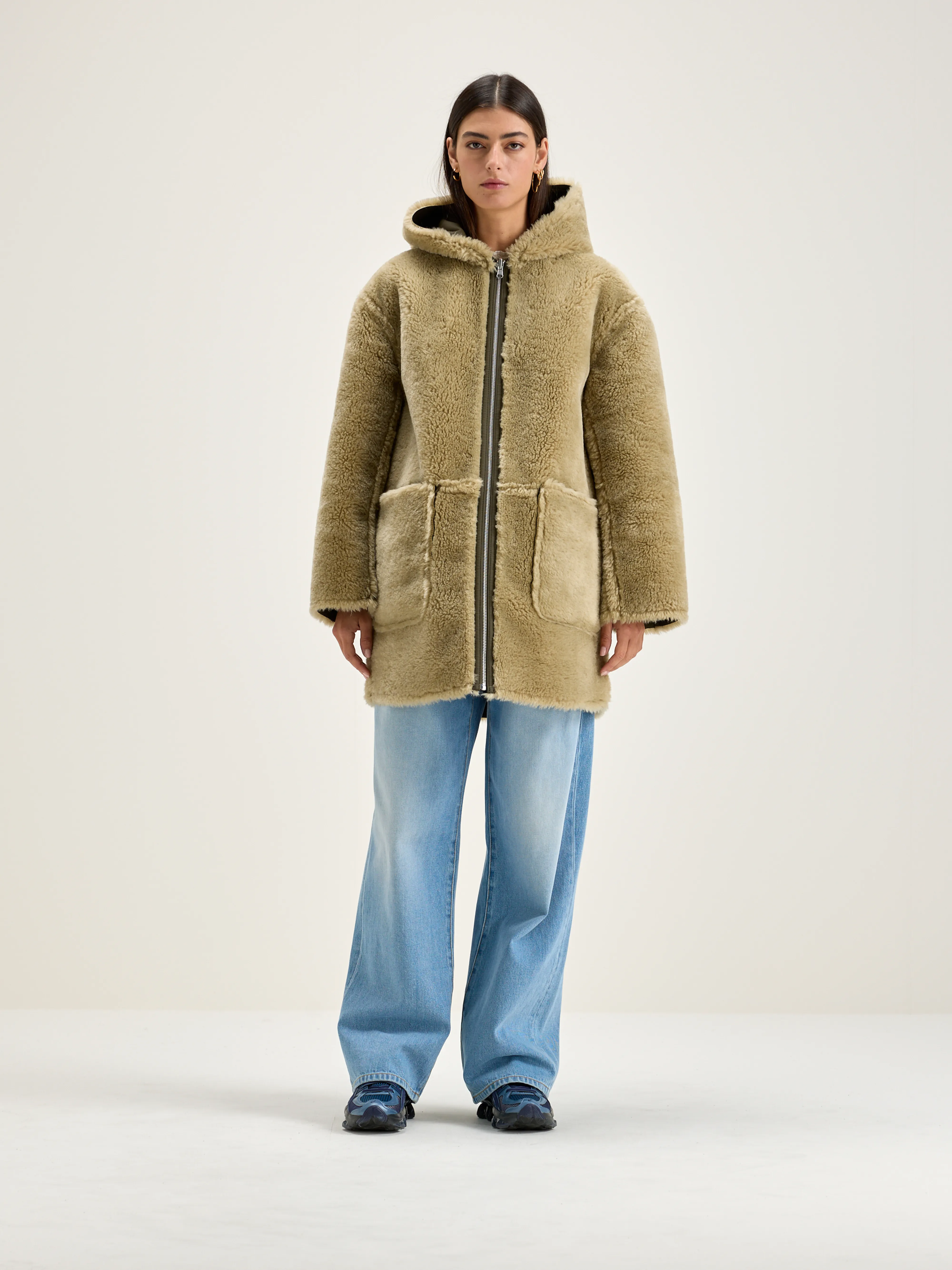 Elodie hooded coat (242 / W / MOSS) - Image 3