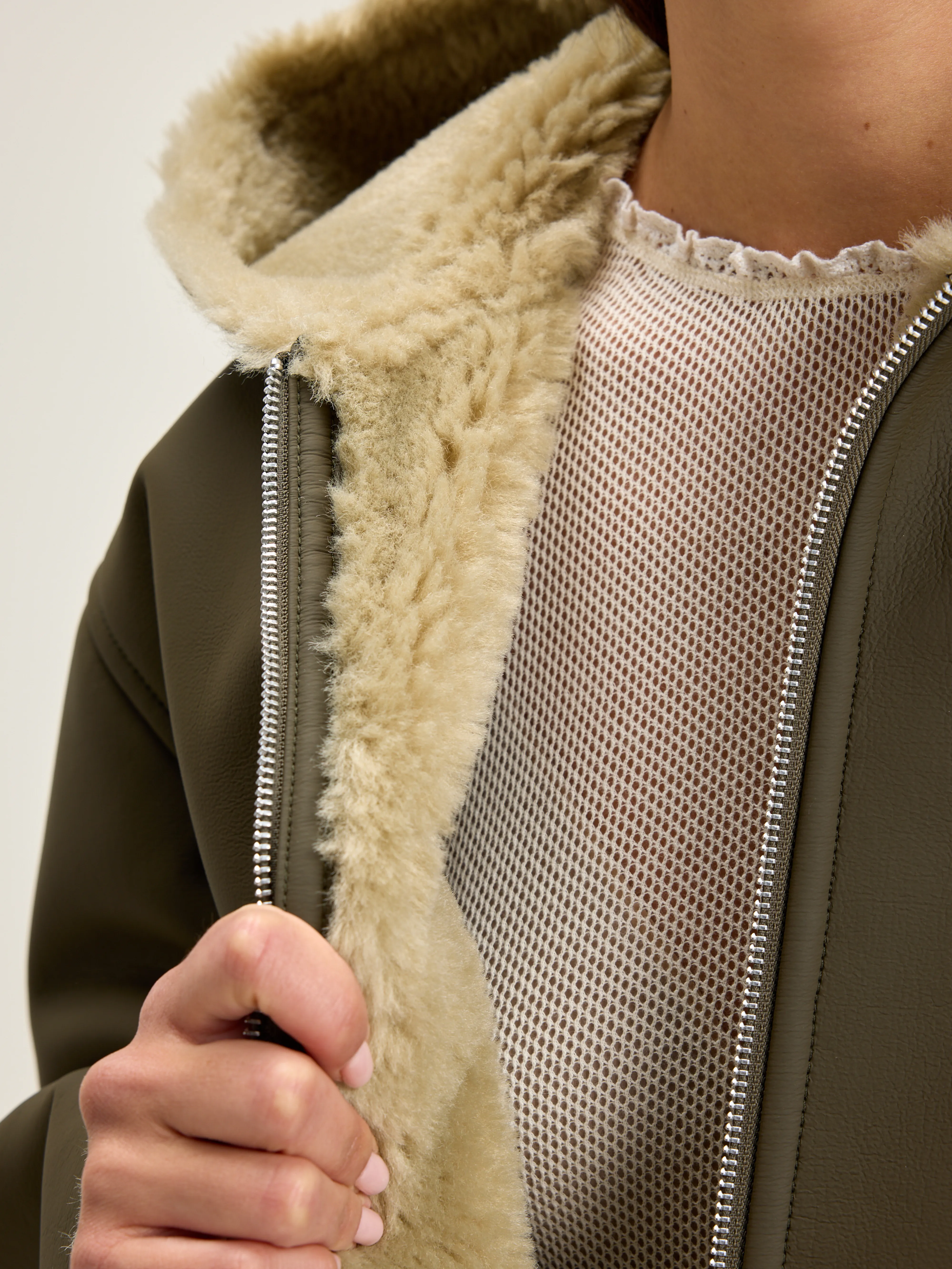 Elodie hooded coat (242 / W / MOSS) - Image 4