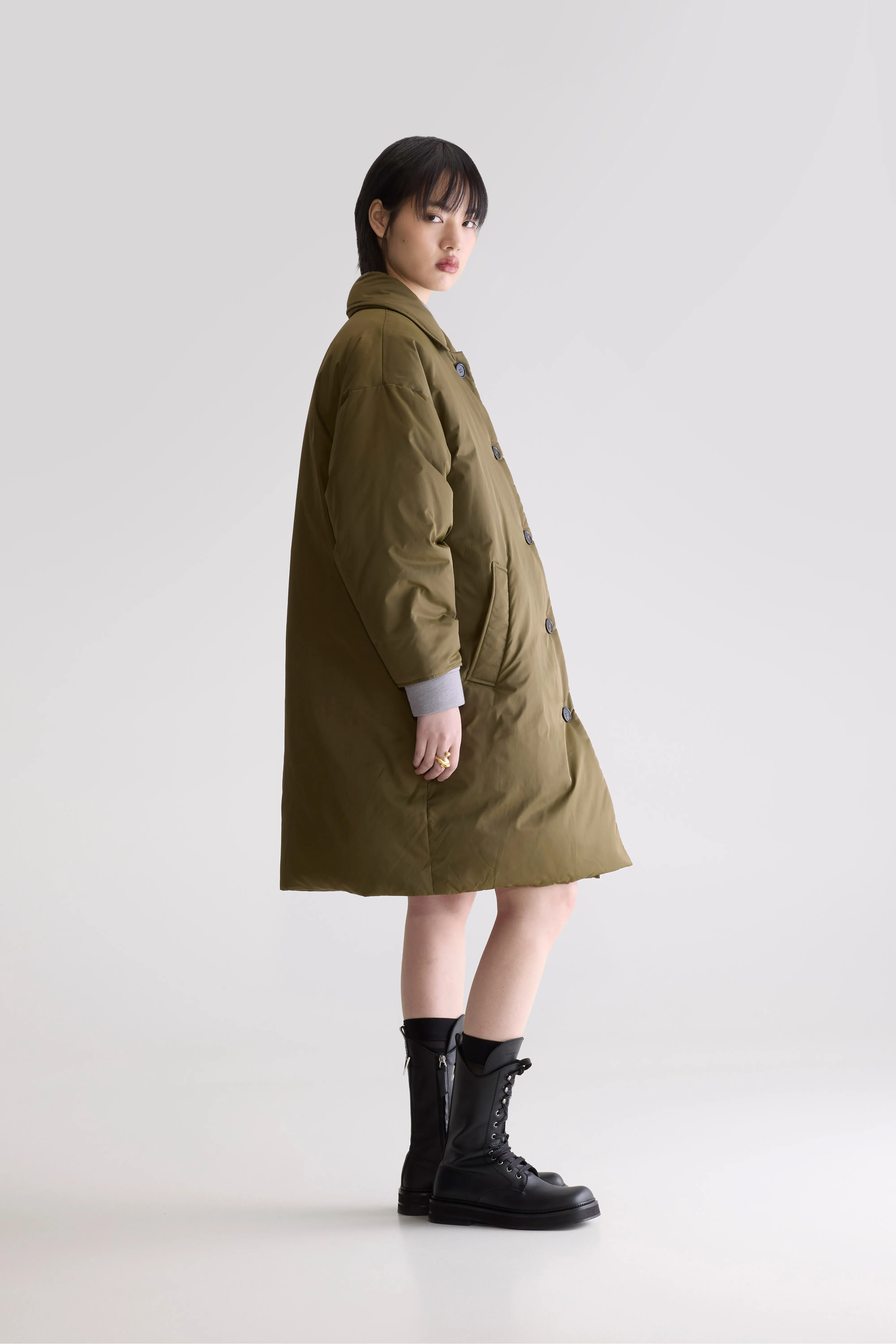 Hatha padded coat (252 / W / MILITARY) - Image 4