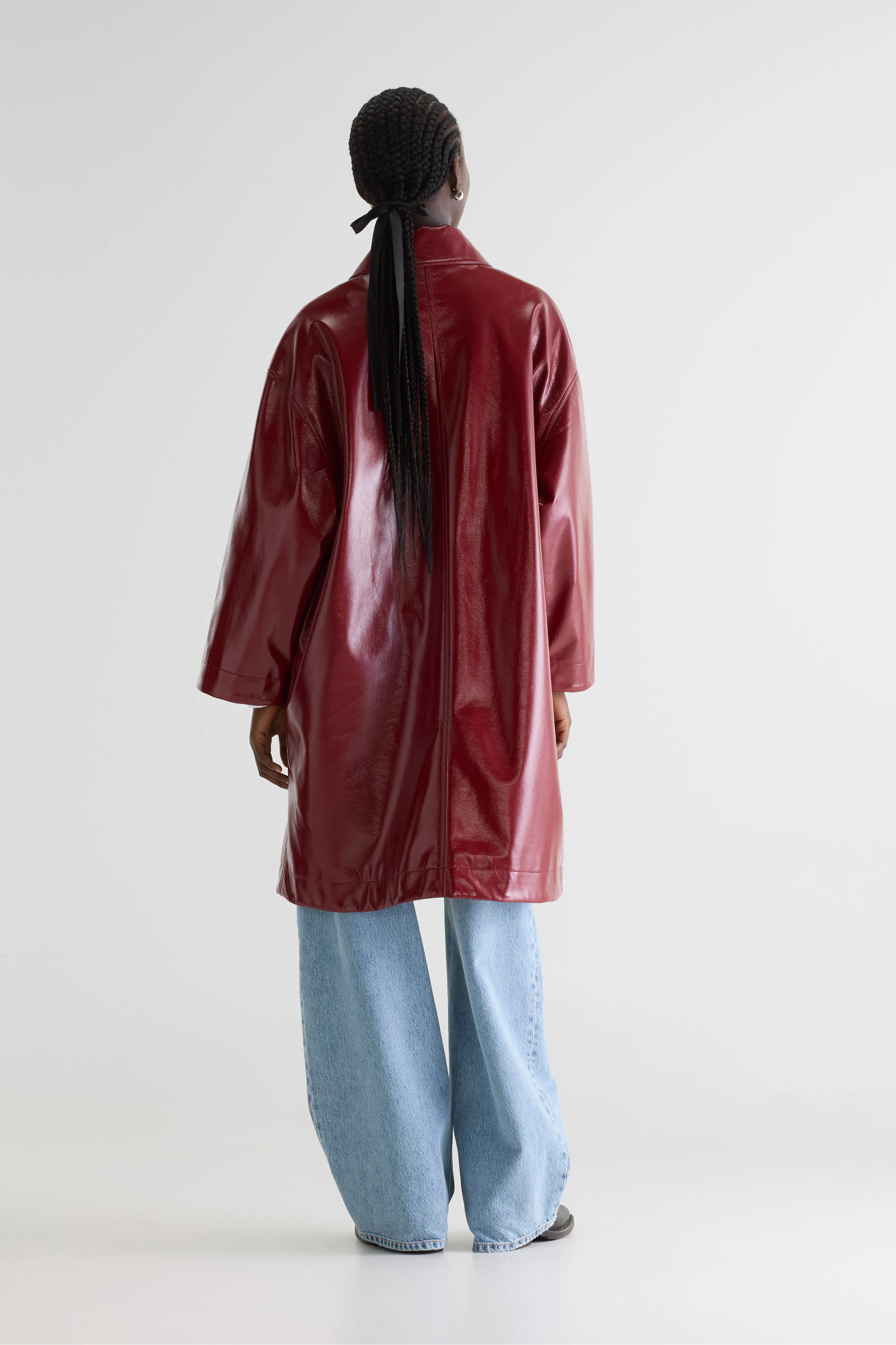 Jana vinyl coat (261 / W / CERISE) - Image 3