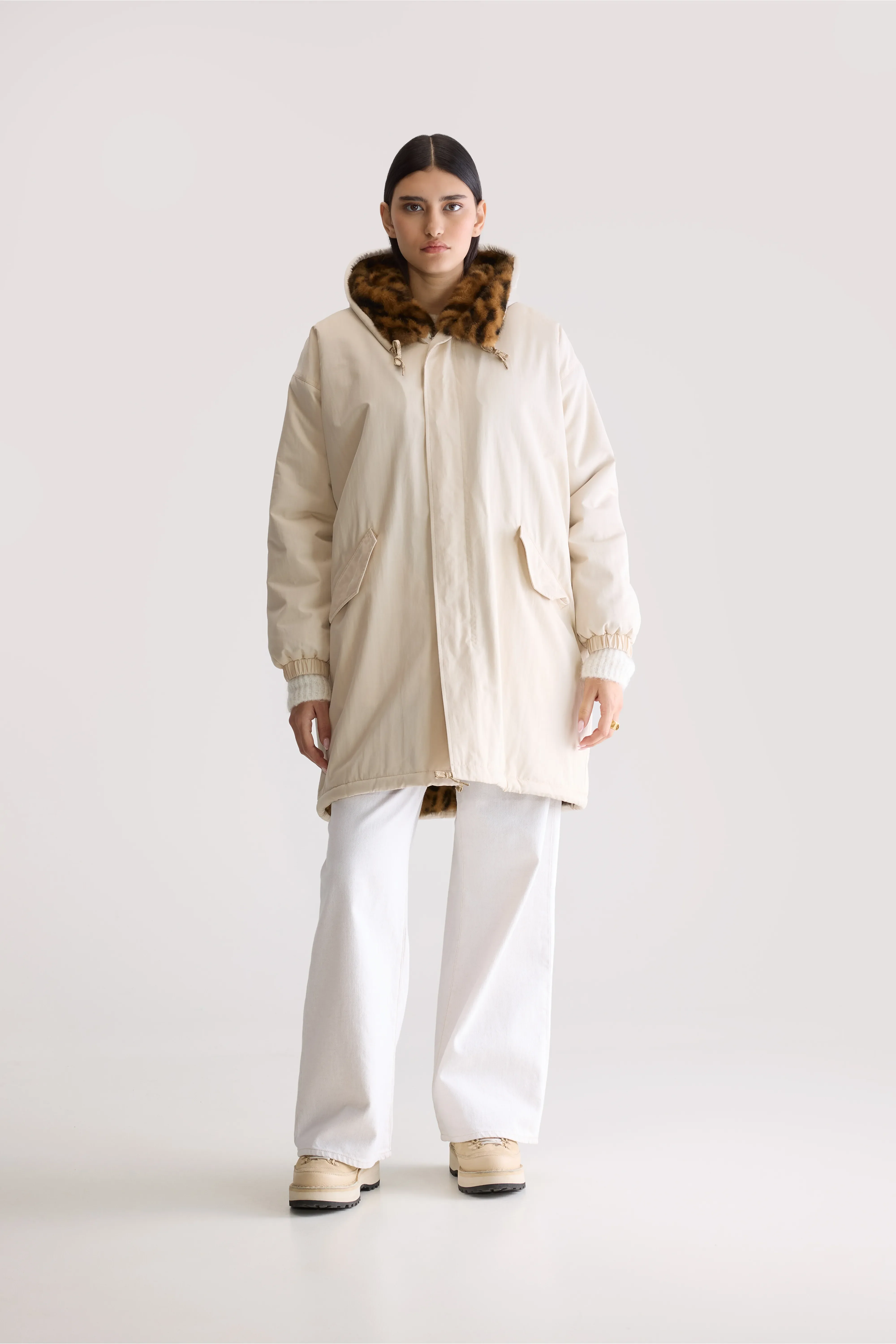 Laos hooded parka (252 / W / NATURAL) - Image 2