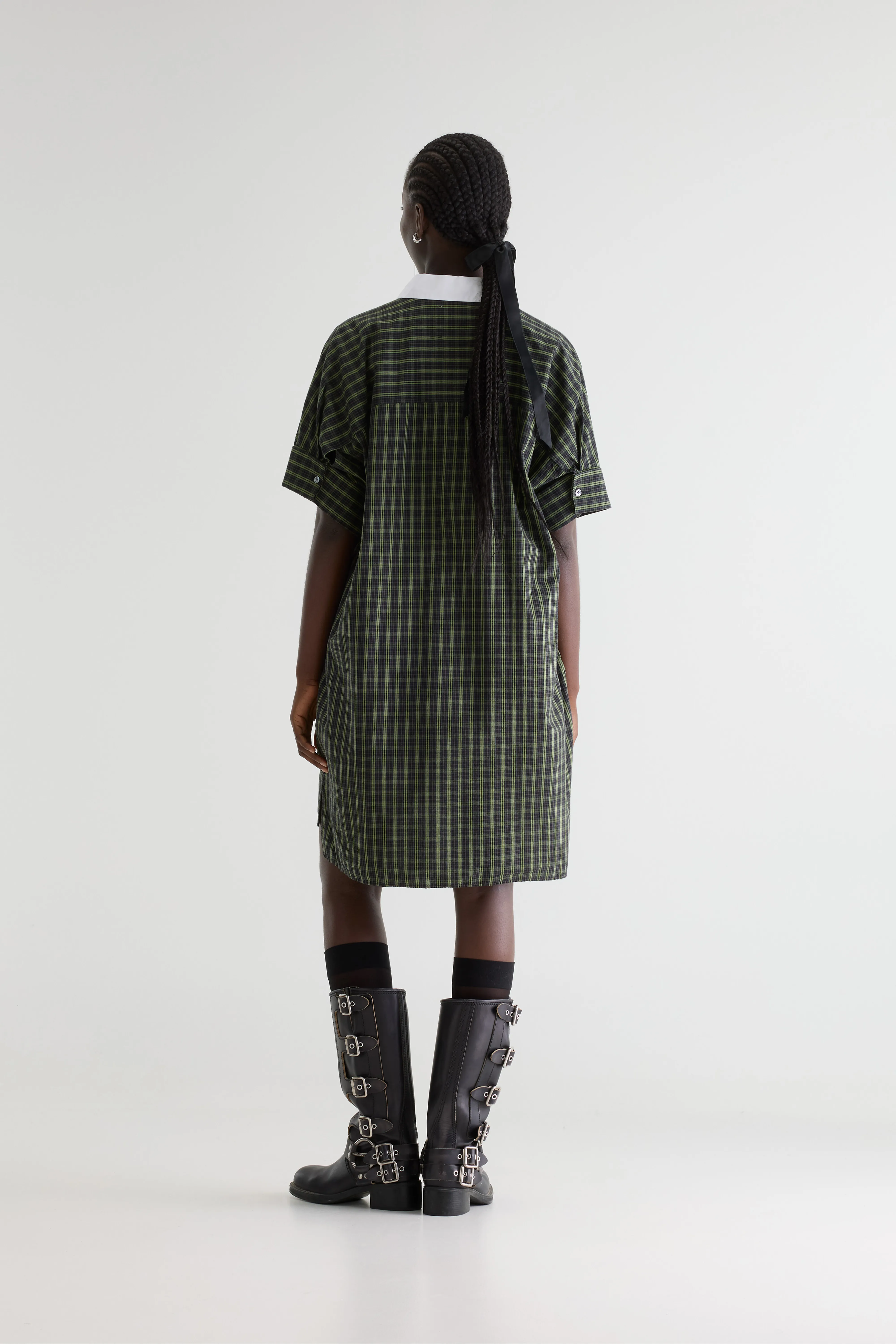 Goldy checked shirt-dress (261 / W / CHECK J) - Image 3