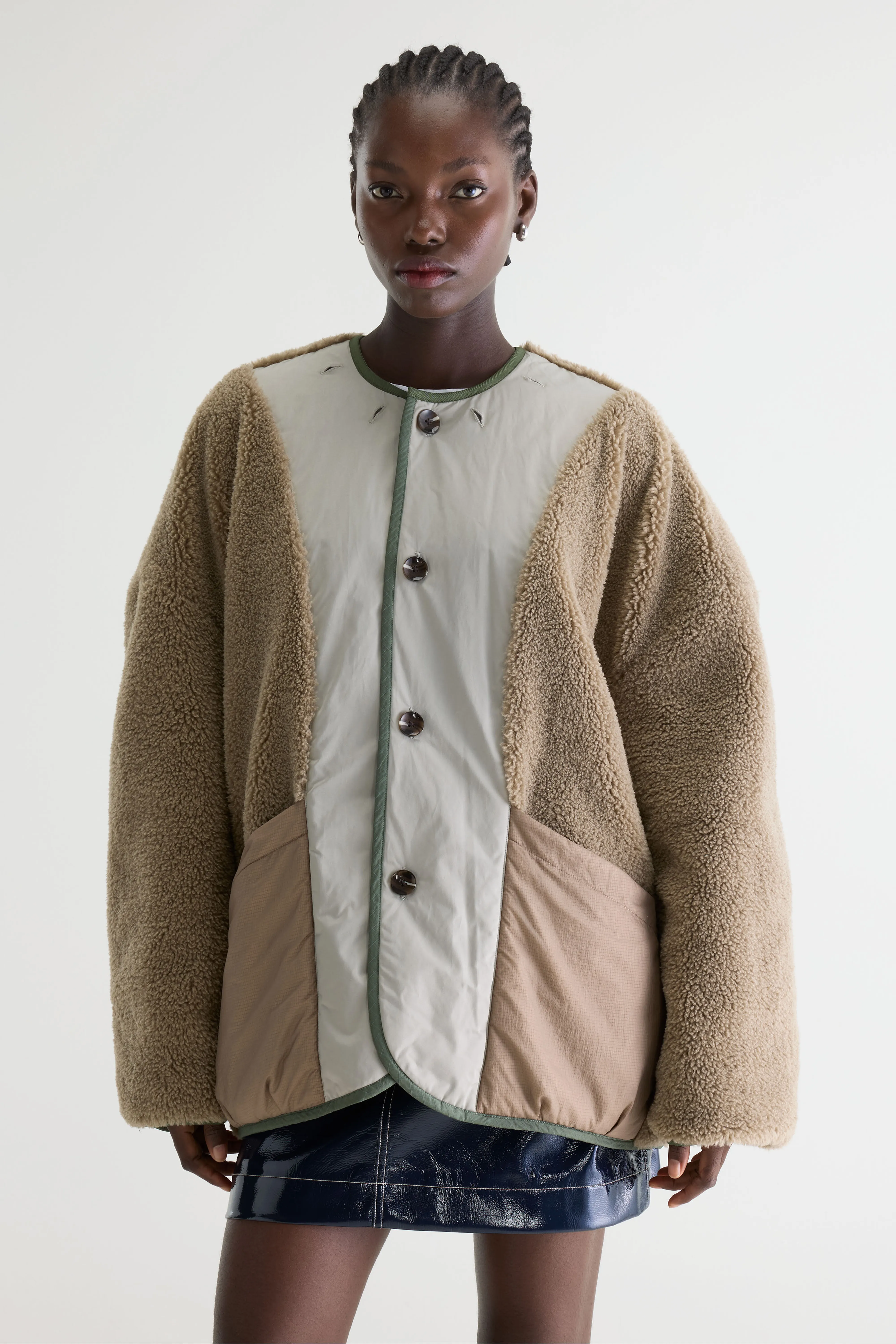 Hampton teddy jacket (252 / W / EUCALYPTUS) - Image 3