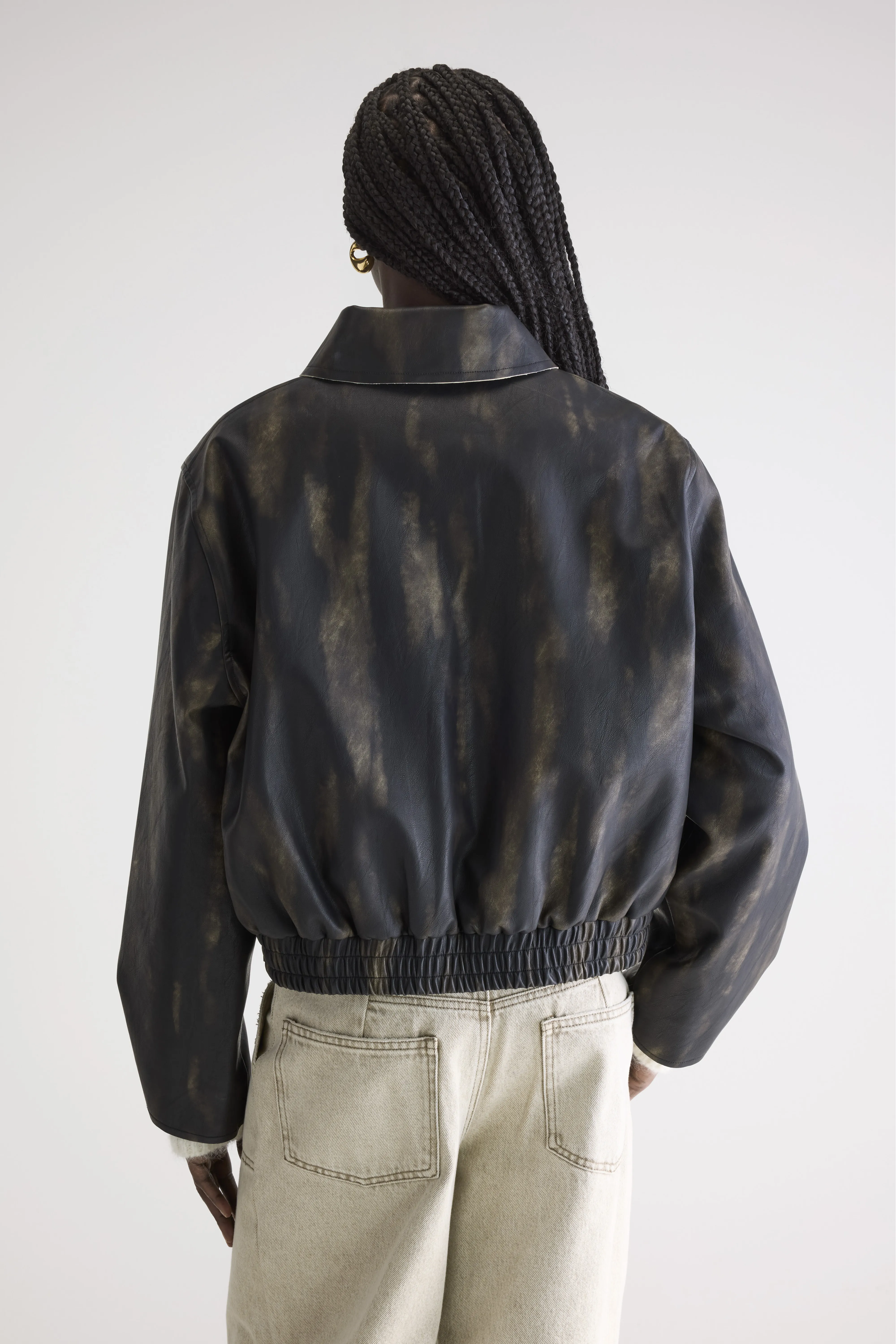 Harred faux-leather jacket (252 / W / BLACK SAND) - Image 4