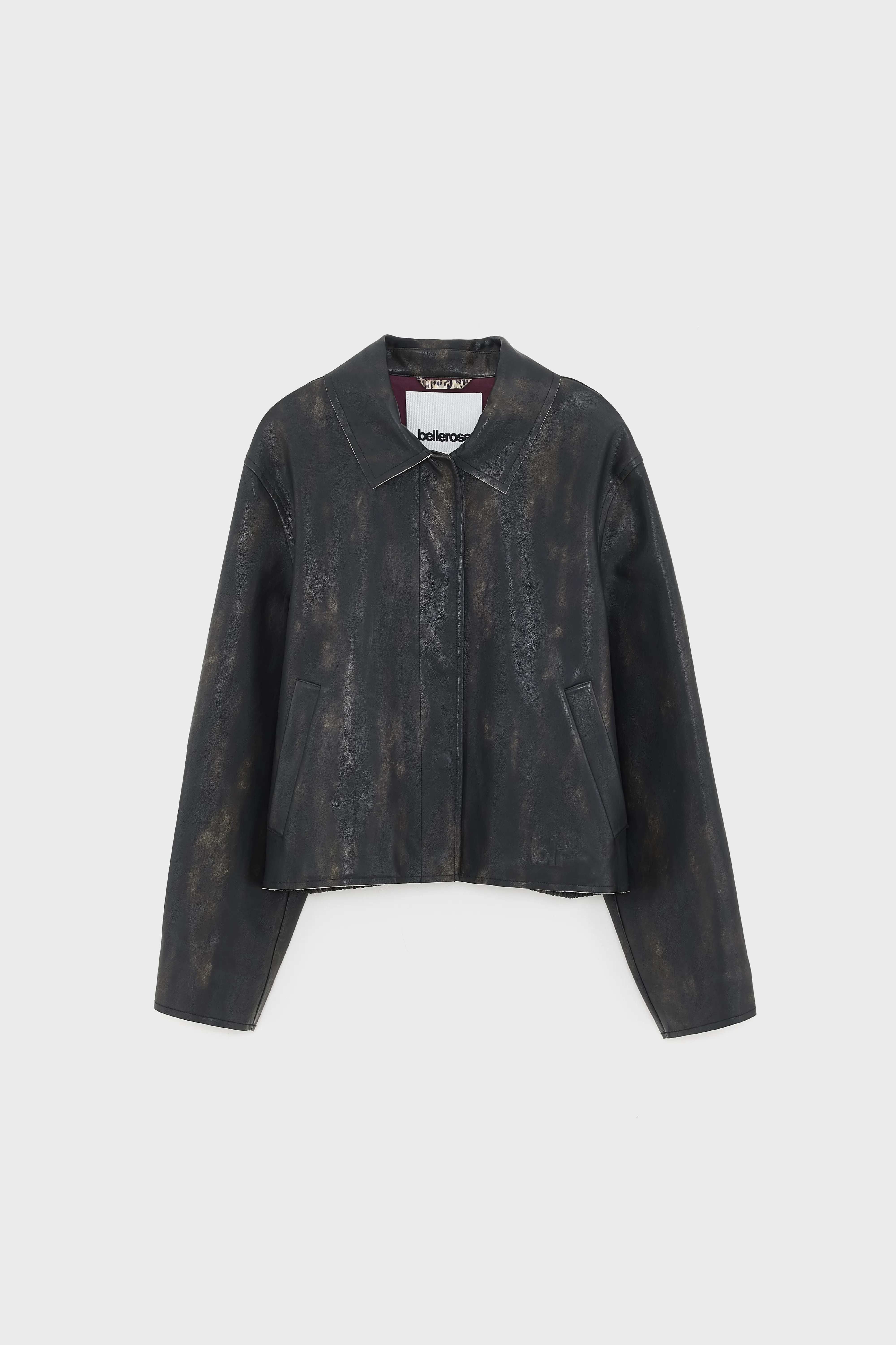 Harred faux-leather jacket (252 / W / BLACK SAND) - Image 7