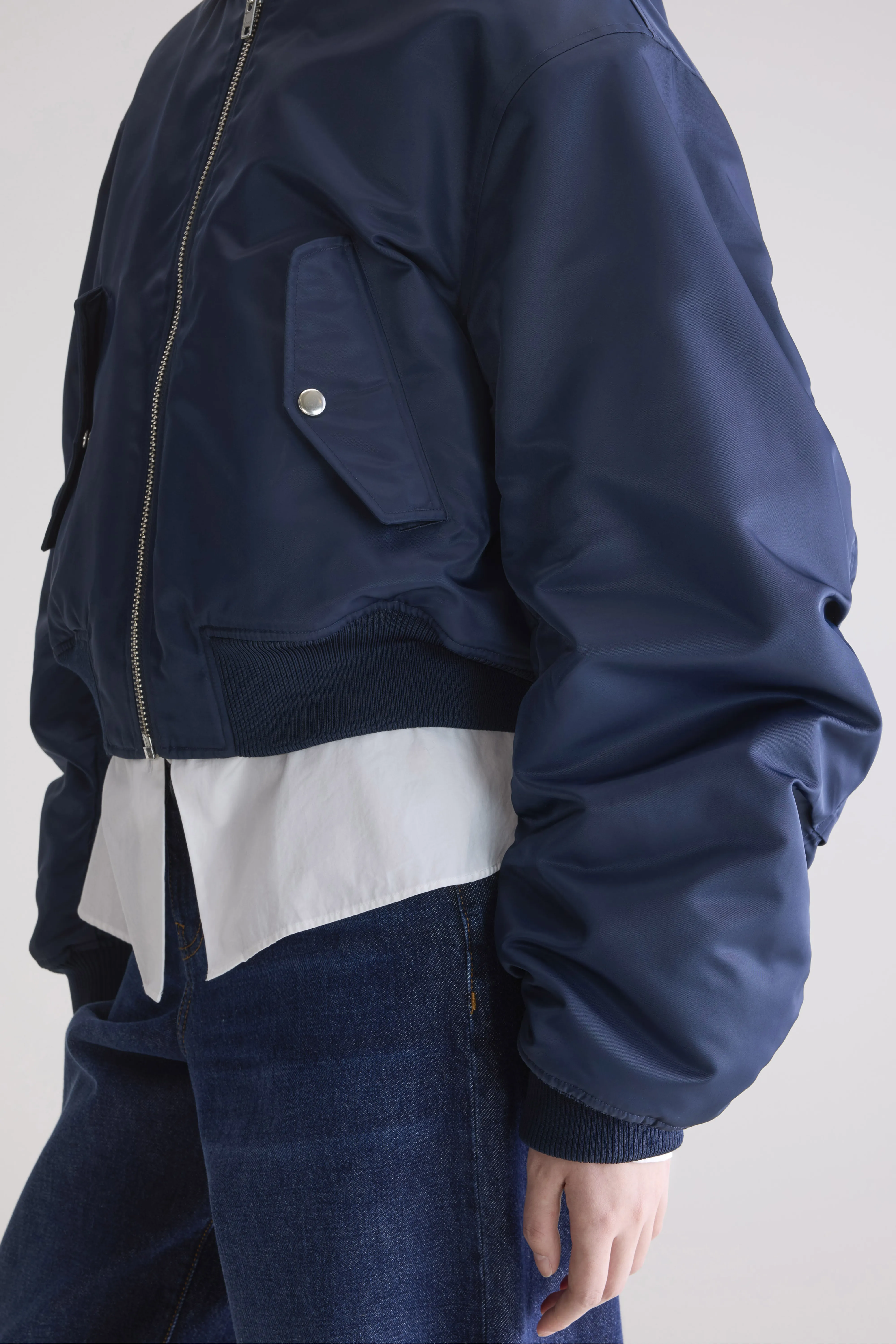 Harty bomber jacket (252 / W / NAVY) - Image 6