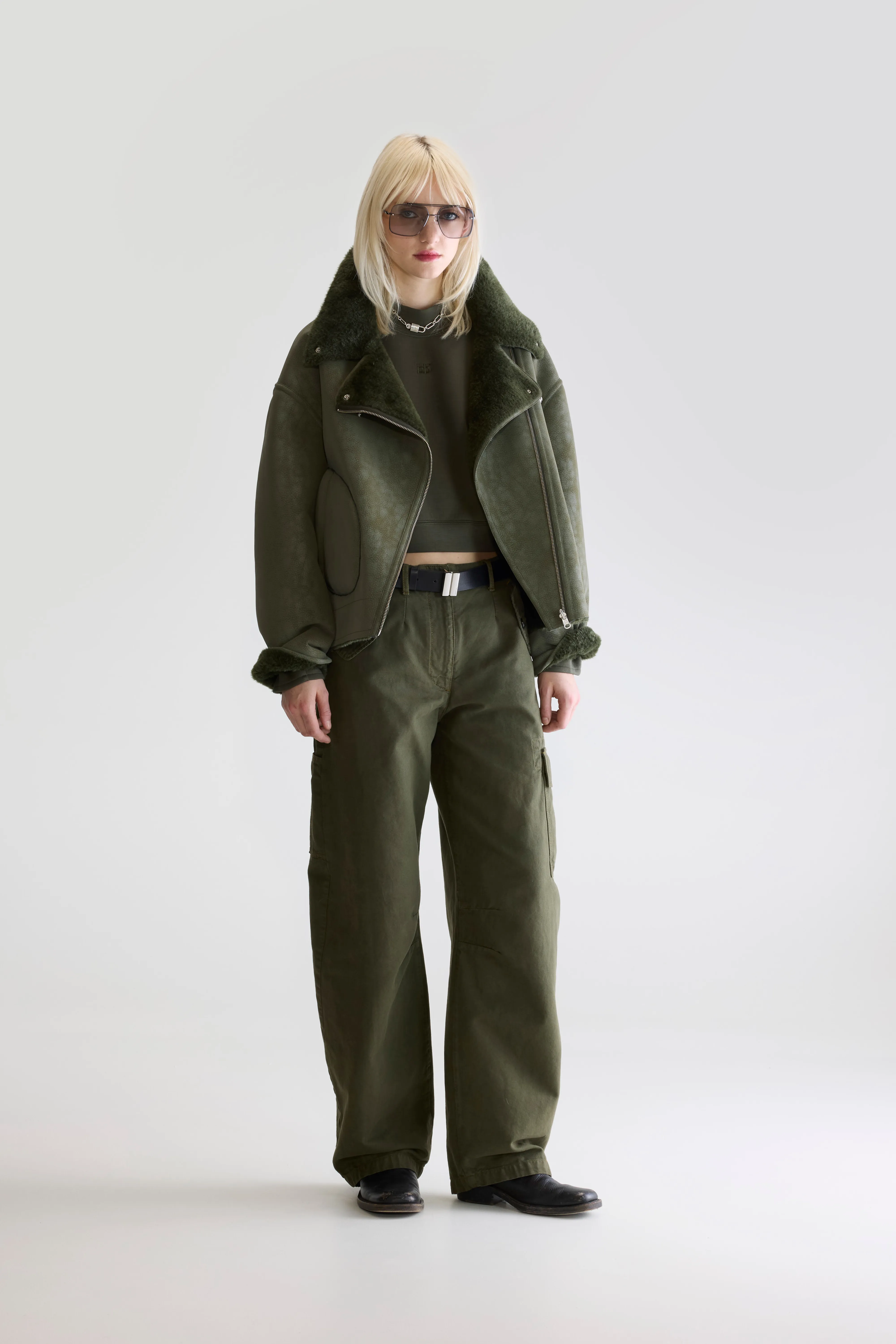 Hedwee biker jacket (252 / W / FOREST) - Image 4