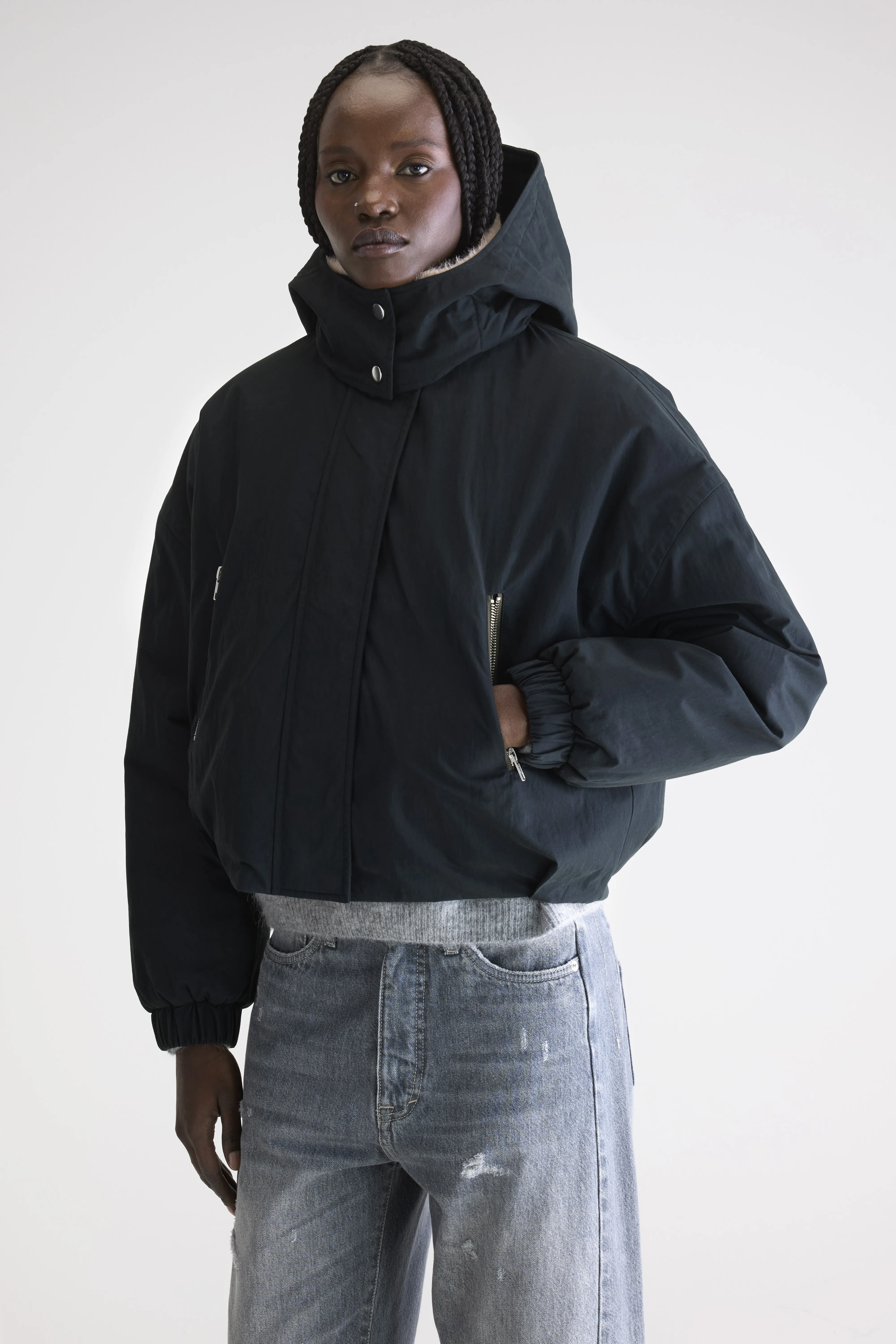 Herna cropped jacket (252 / W / BLACK BEAUTY) - Image 2