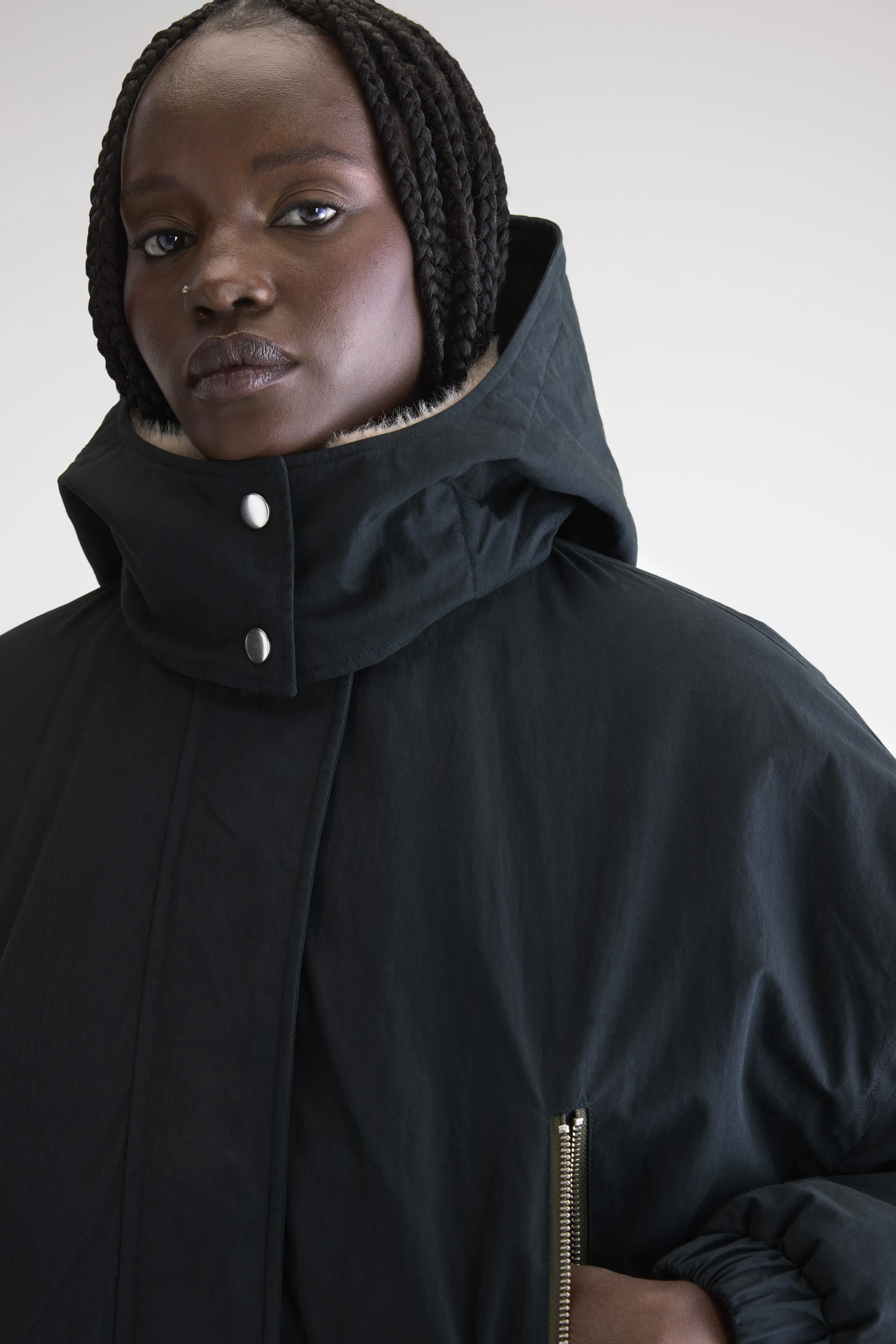 Herna cropped jacket (252 / W / BLACK BEAUTY) - Image 5