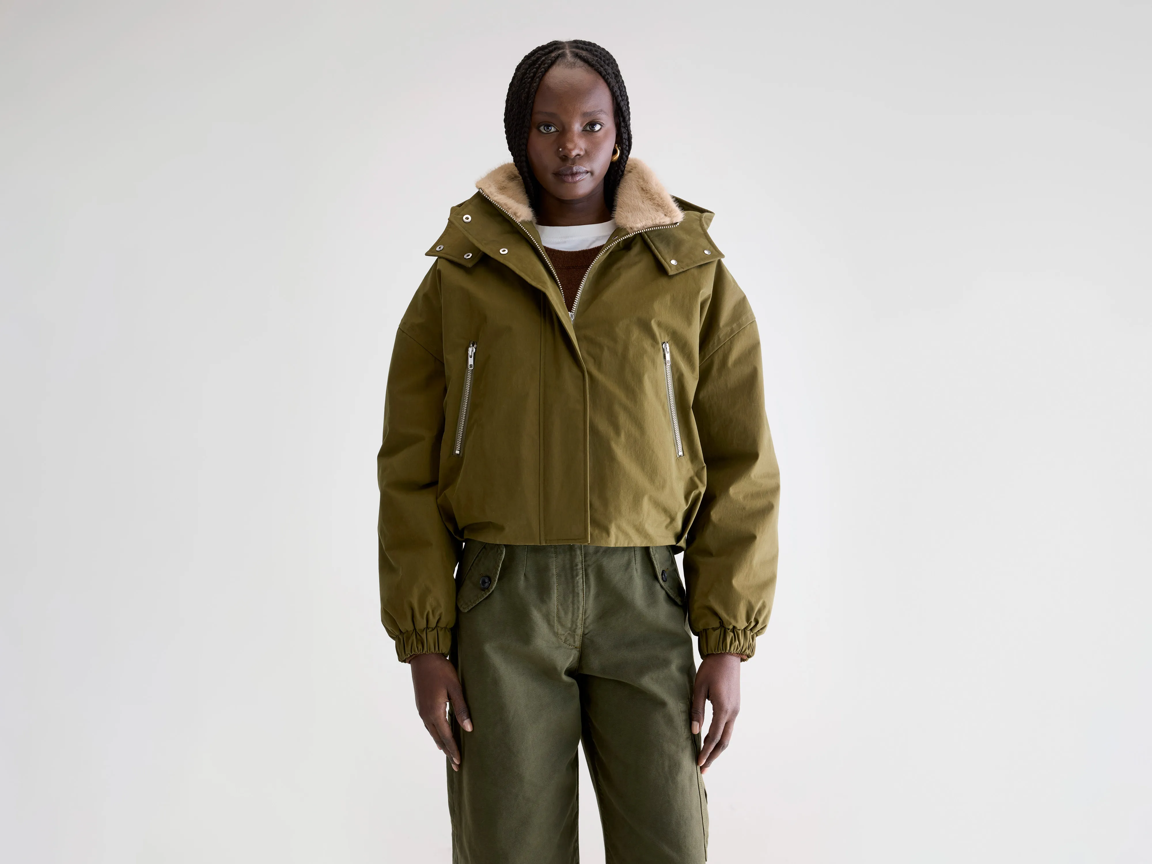Herna cropped jacket (252 / W / MILITARY)