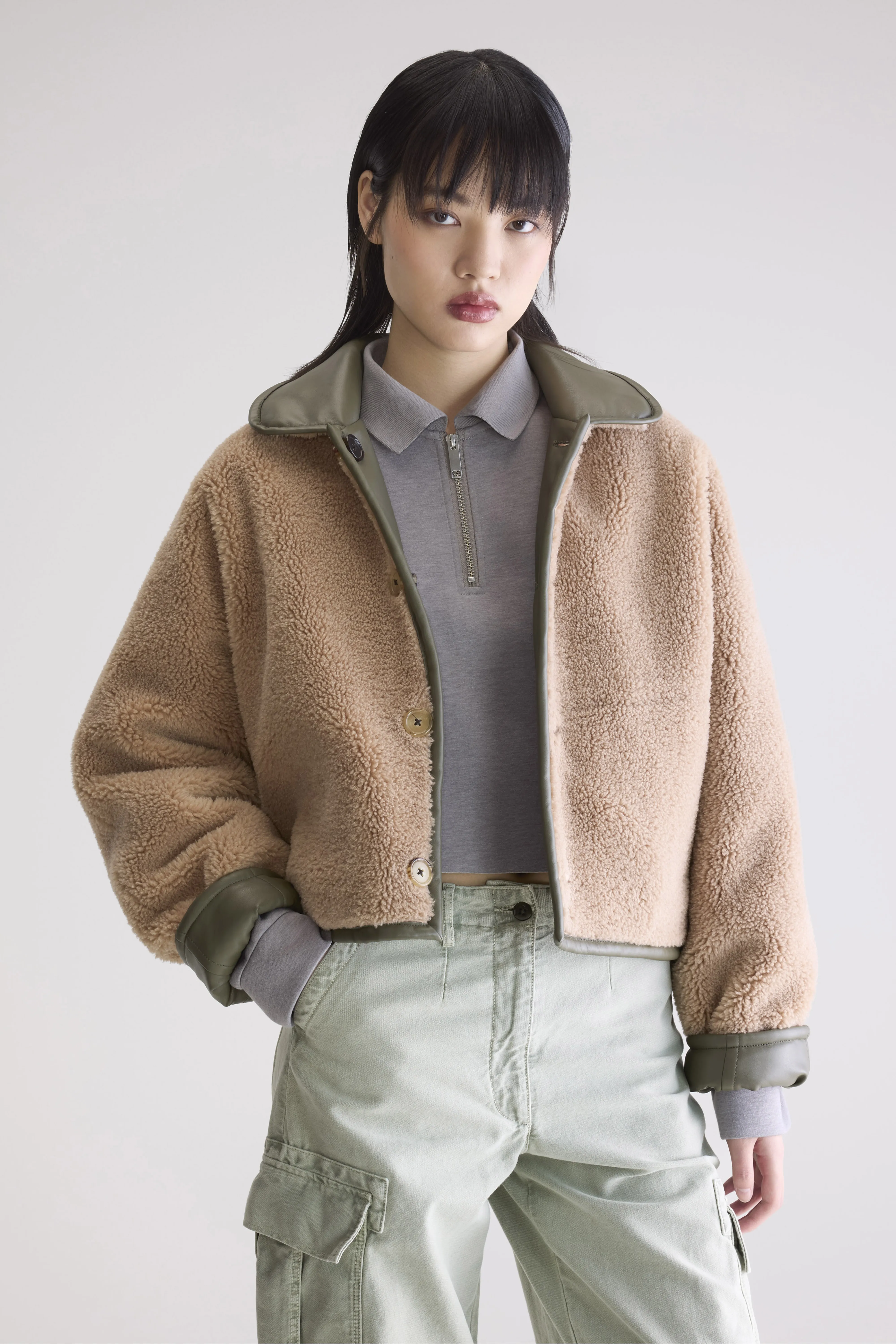 Josh faux leather jacket (252 / W / SAGE) - Image 2