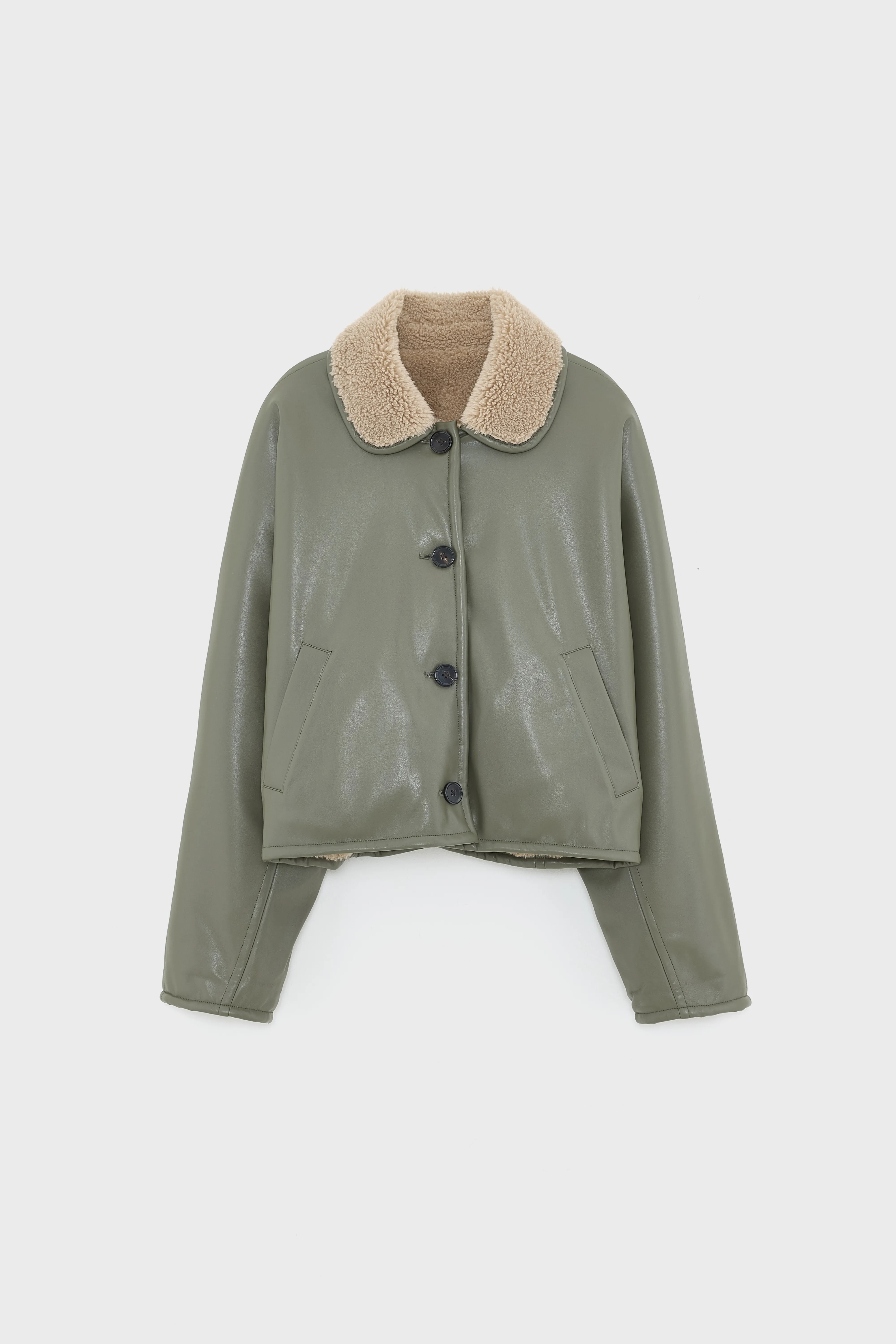 Josh faux leather jacket (252 / W / SAGE) - Image 9