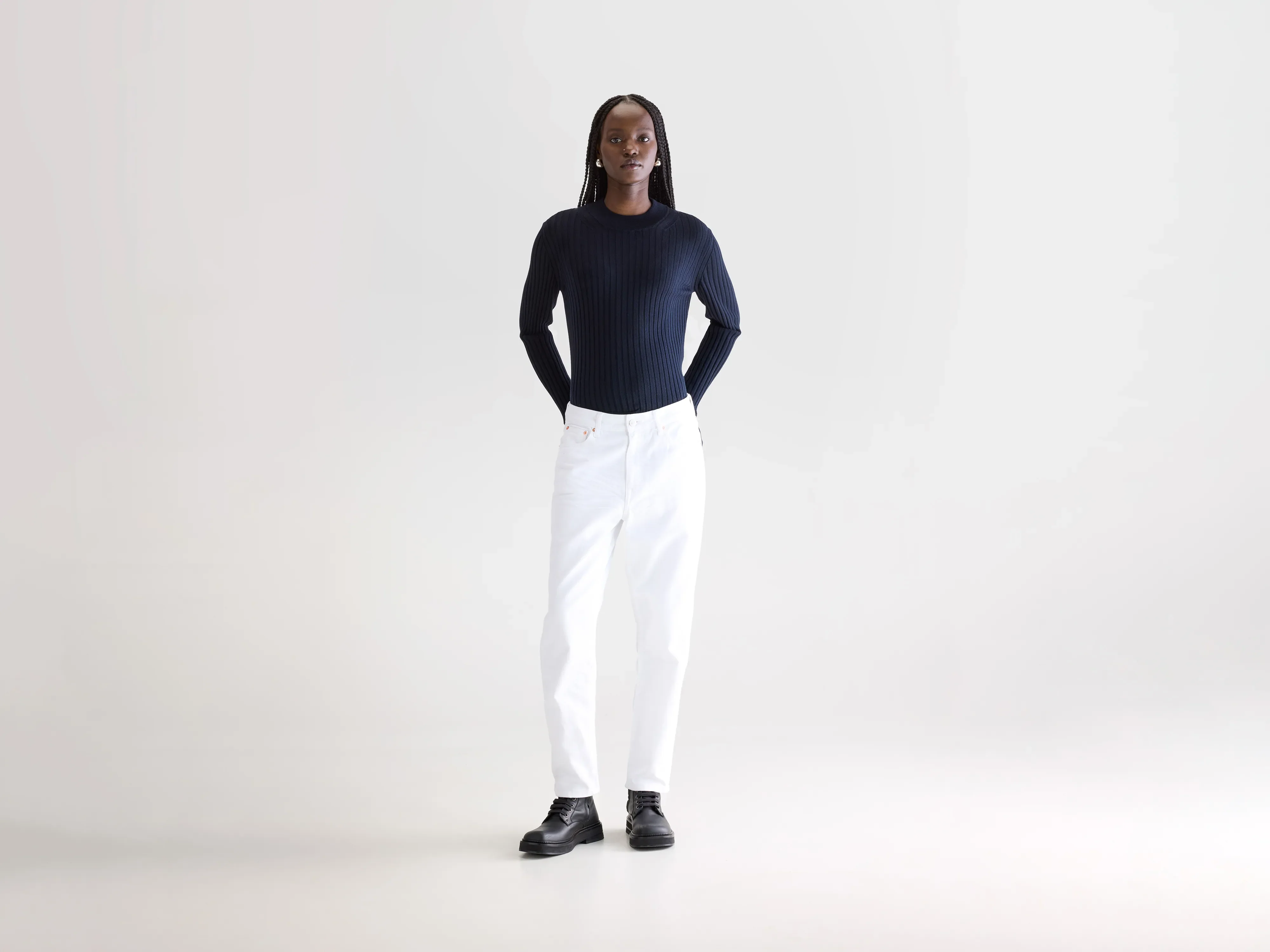 Denim N. 54 tapered jeans (252 / W / WHITE)