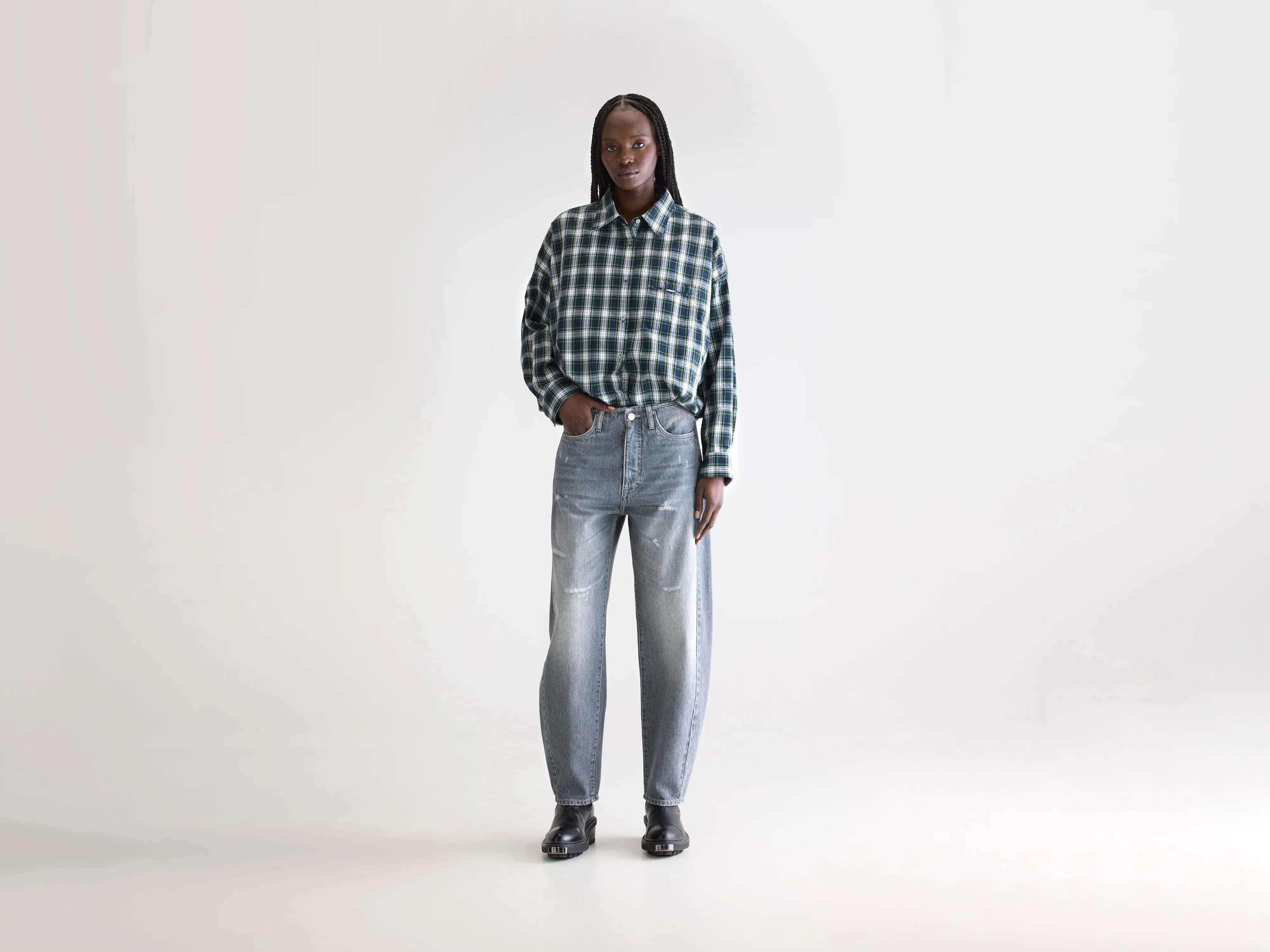 Denim N. 55 wide jeans (252 / W / USED GREY)