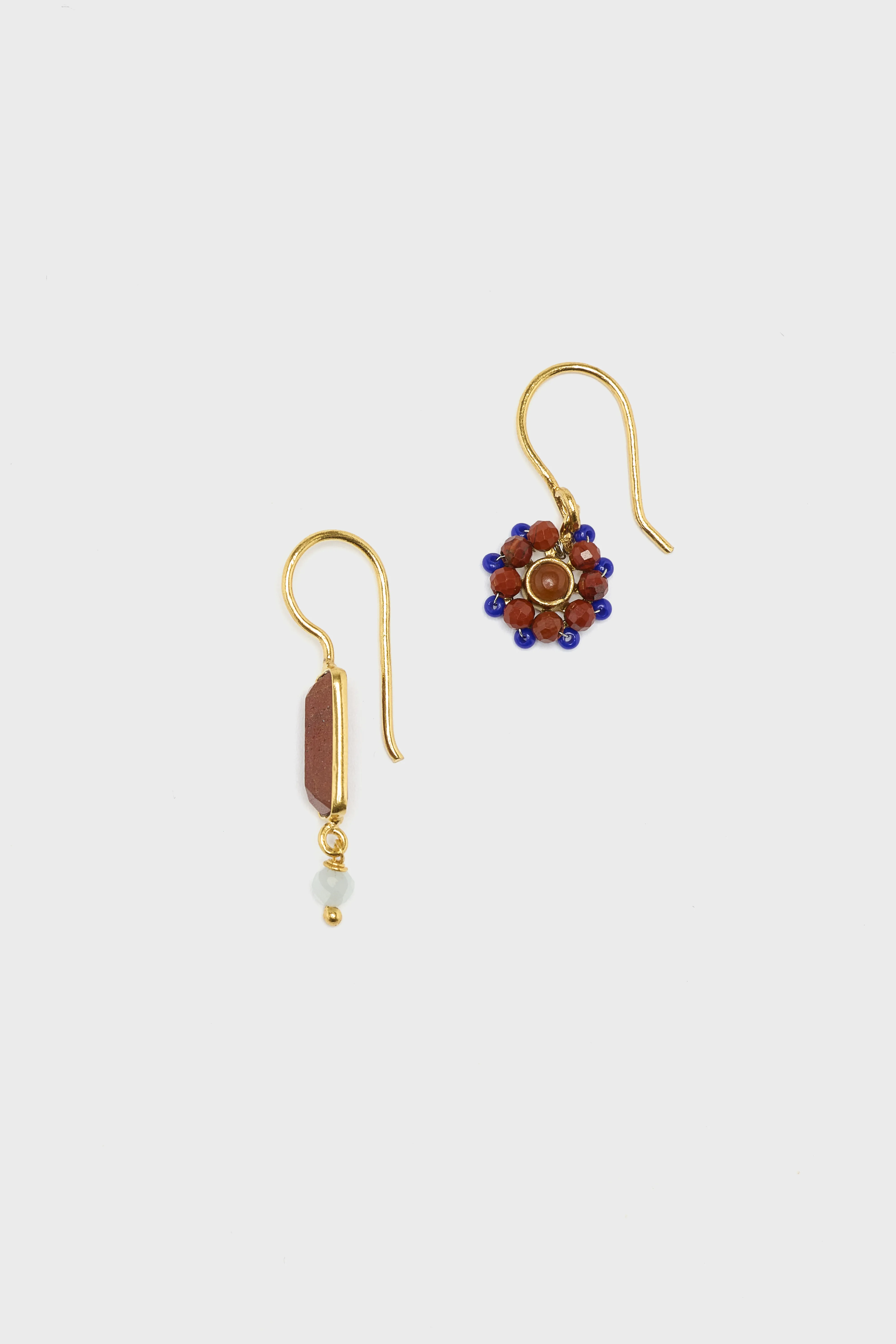 Asymmetric Flower Earrings (252 / W / MULTICOLOR) - Image 2