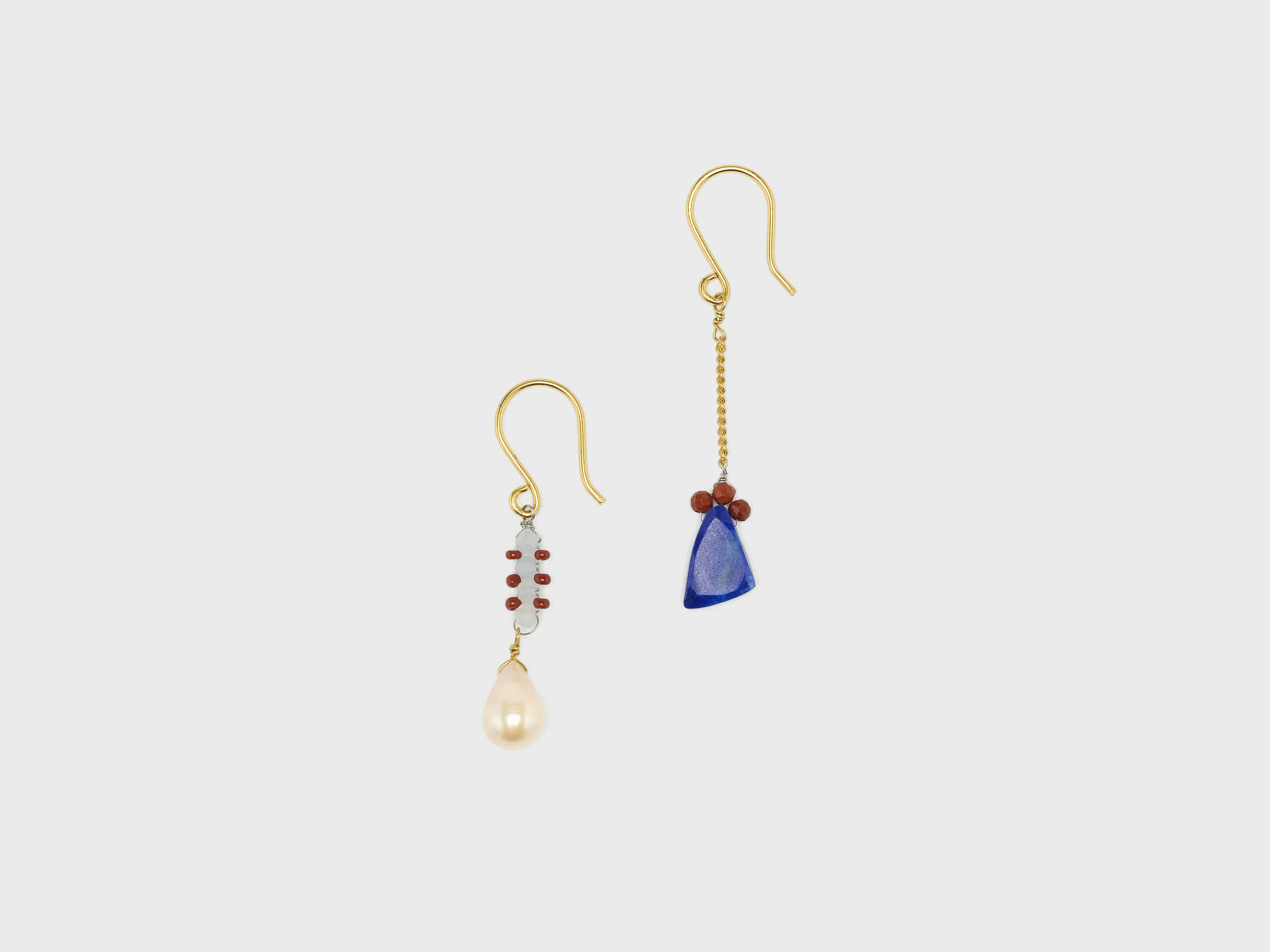 N° LA7 Asymmetric Earrings (252 / W / MULTICOLOR)