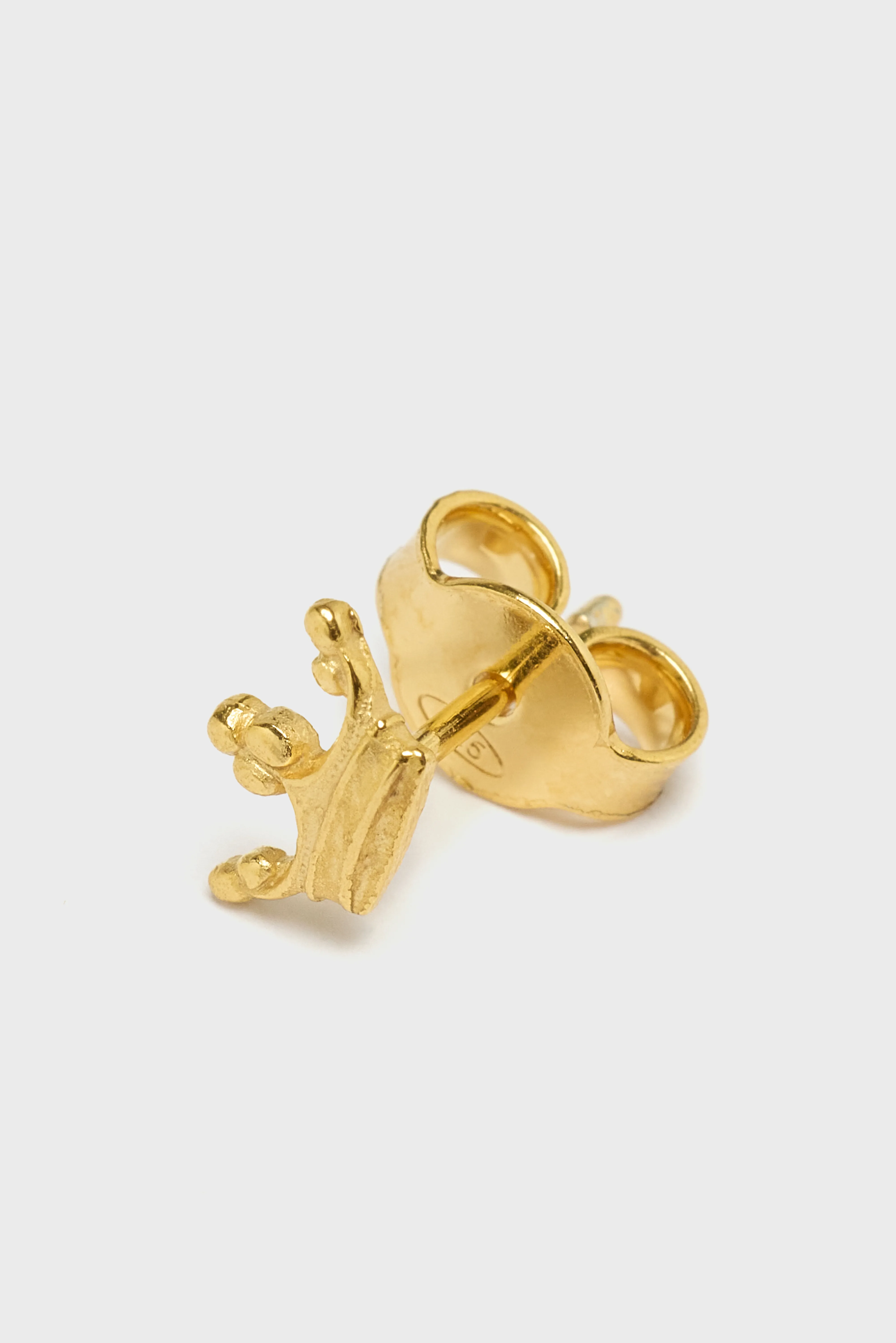Crown Stud Earring (252 / W / GOLD) - Image 3