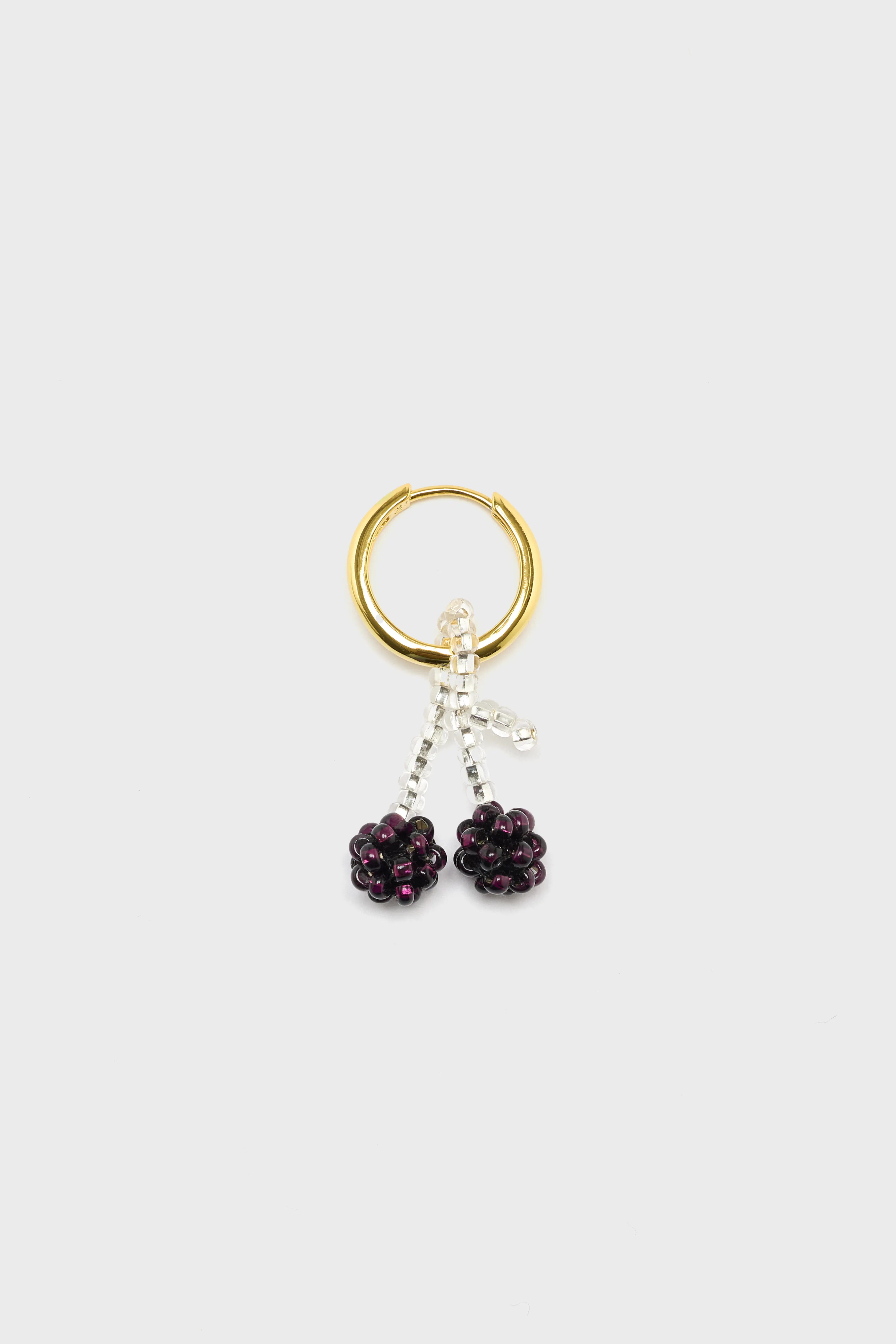 Mini Dark Cherry Earring  (252 / W / PURPLE) - Image 2