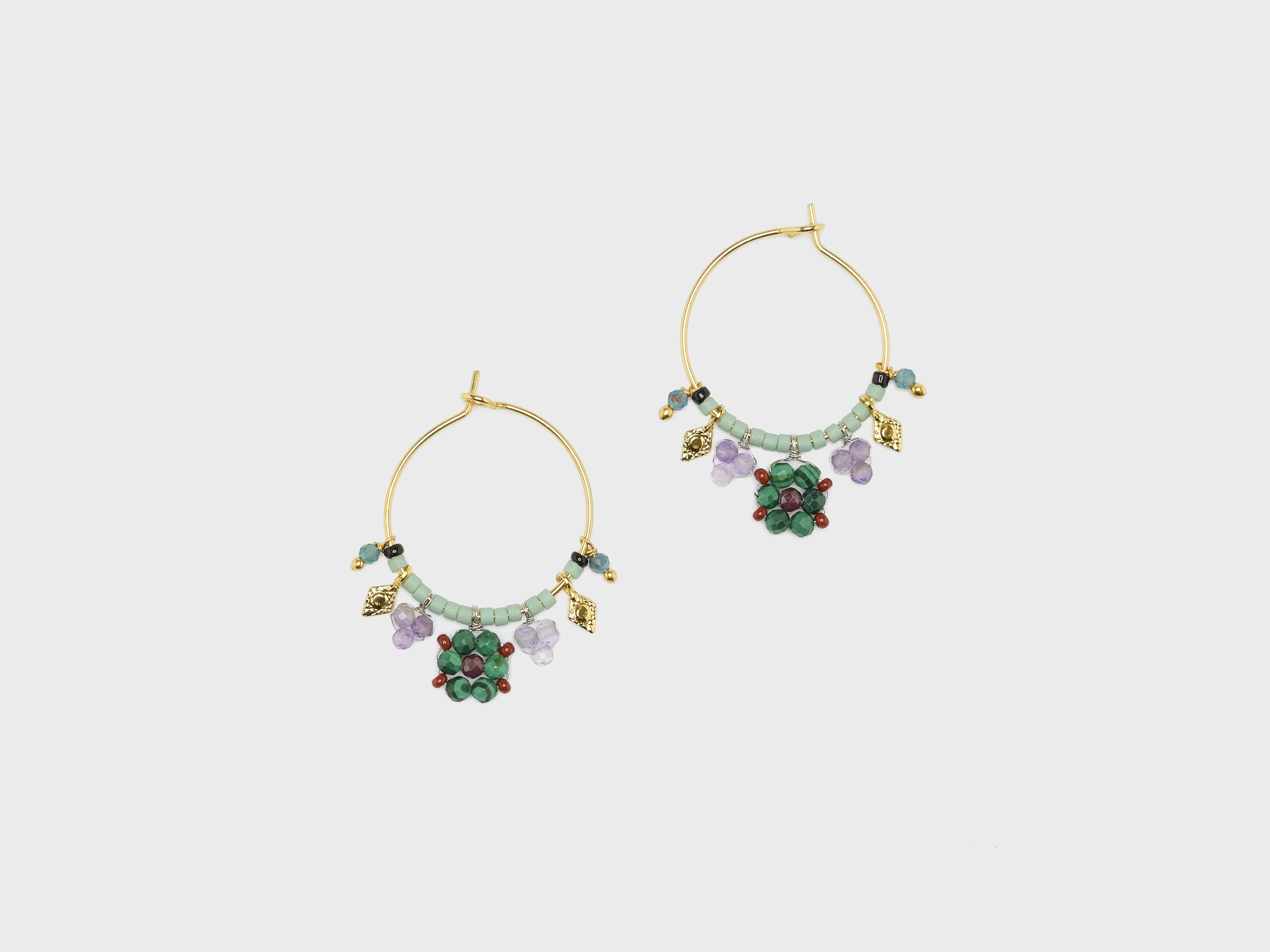 N° P2 Hoop Earrings  (252 / W / MULTICOLOR)