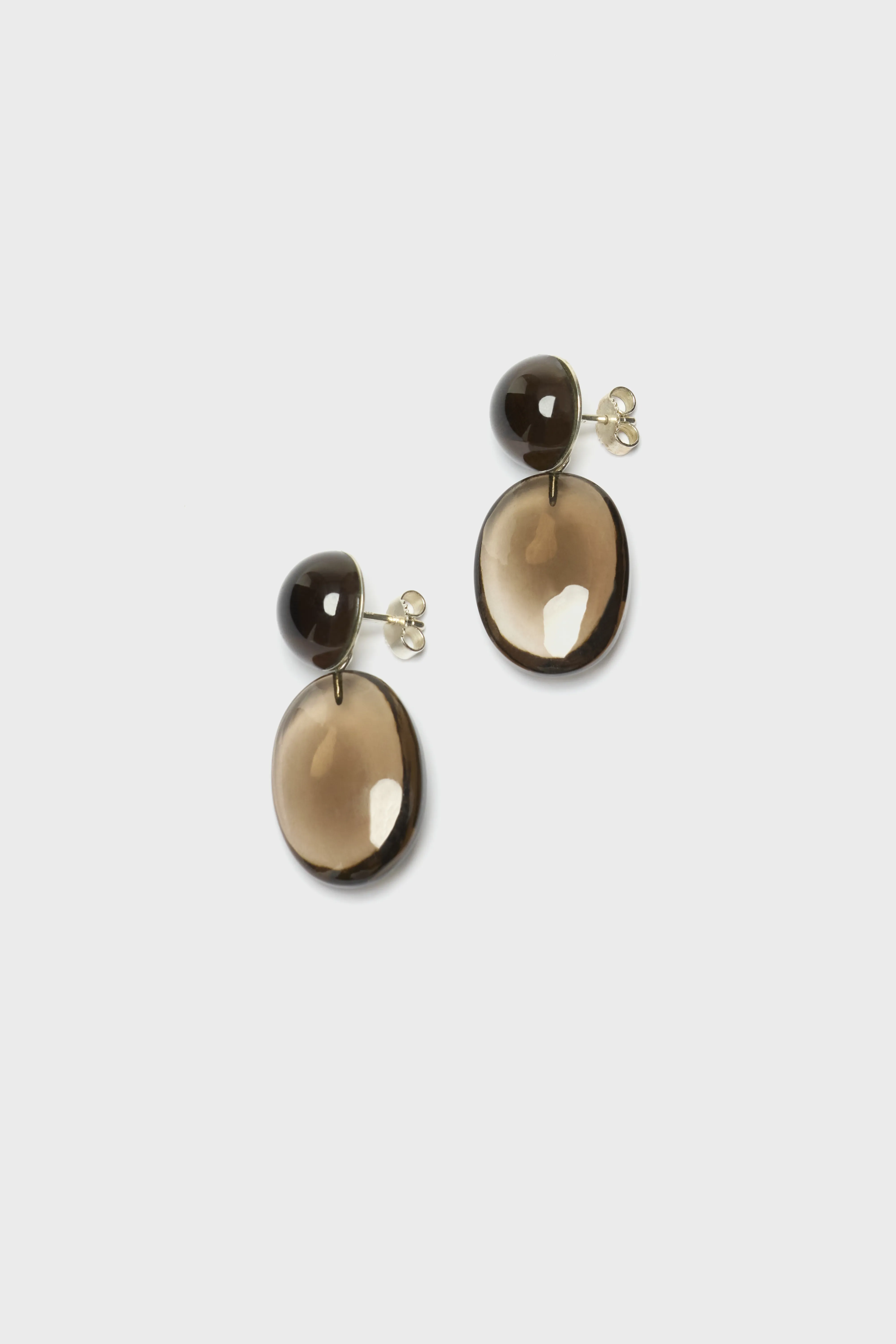 Smokey Pebbles Earrings  (252 / W / BROWN) - Image 2