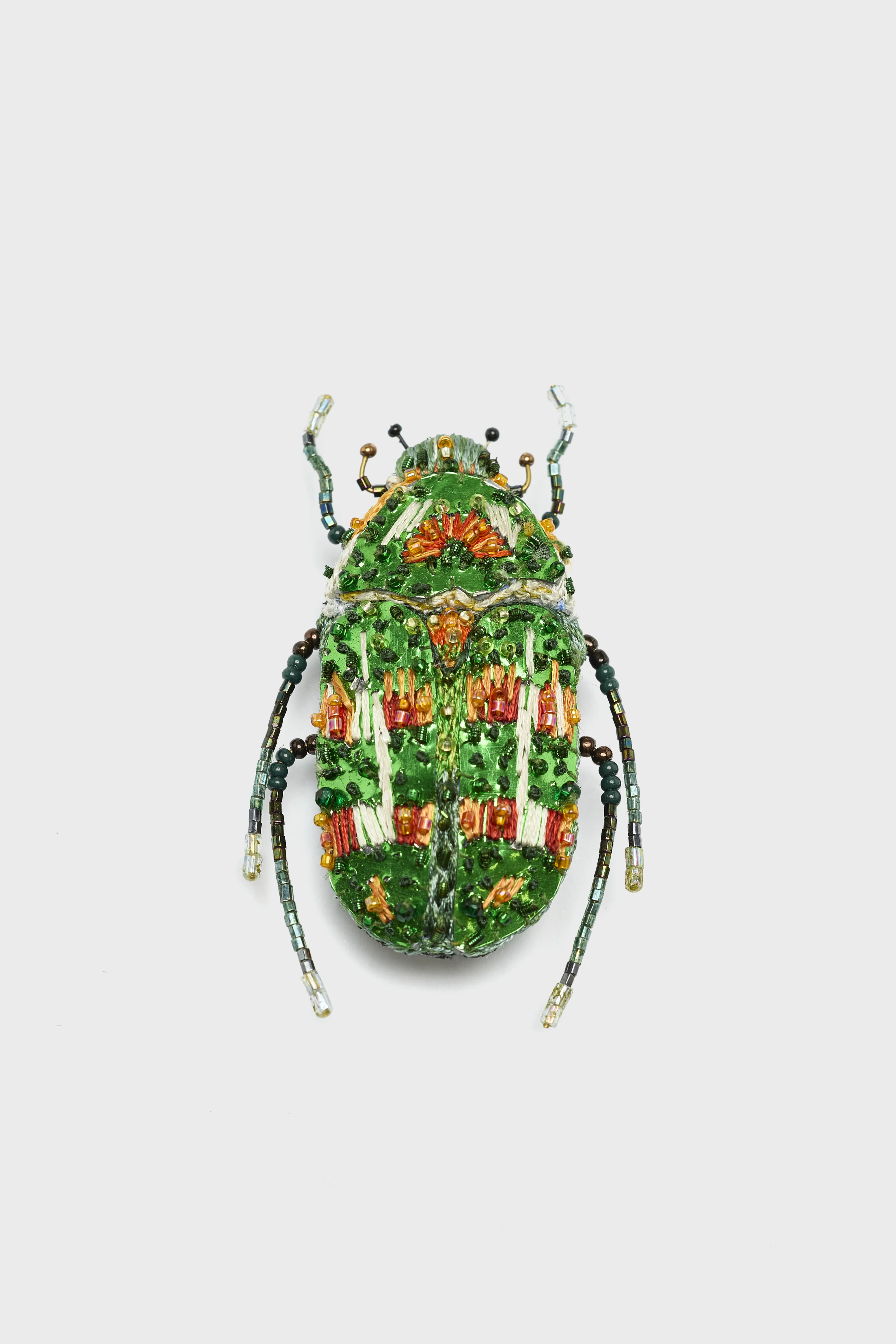 Rainbow Flower Beetle Brooch (251 / W / GREEN) - Image 3