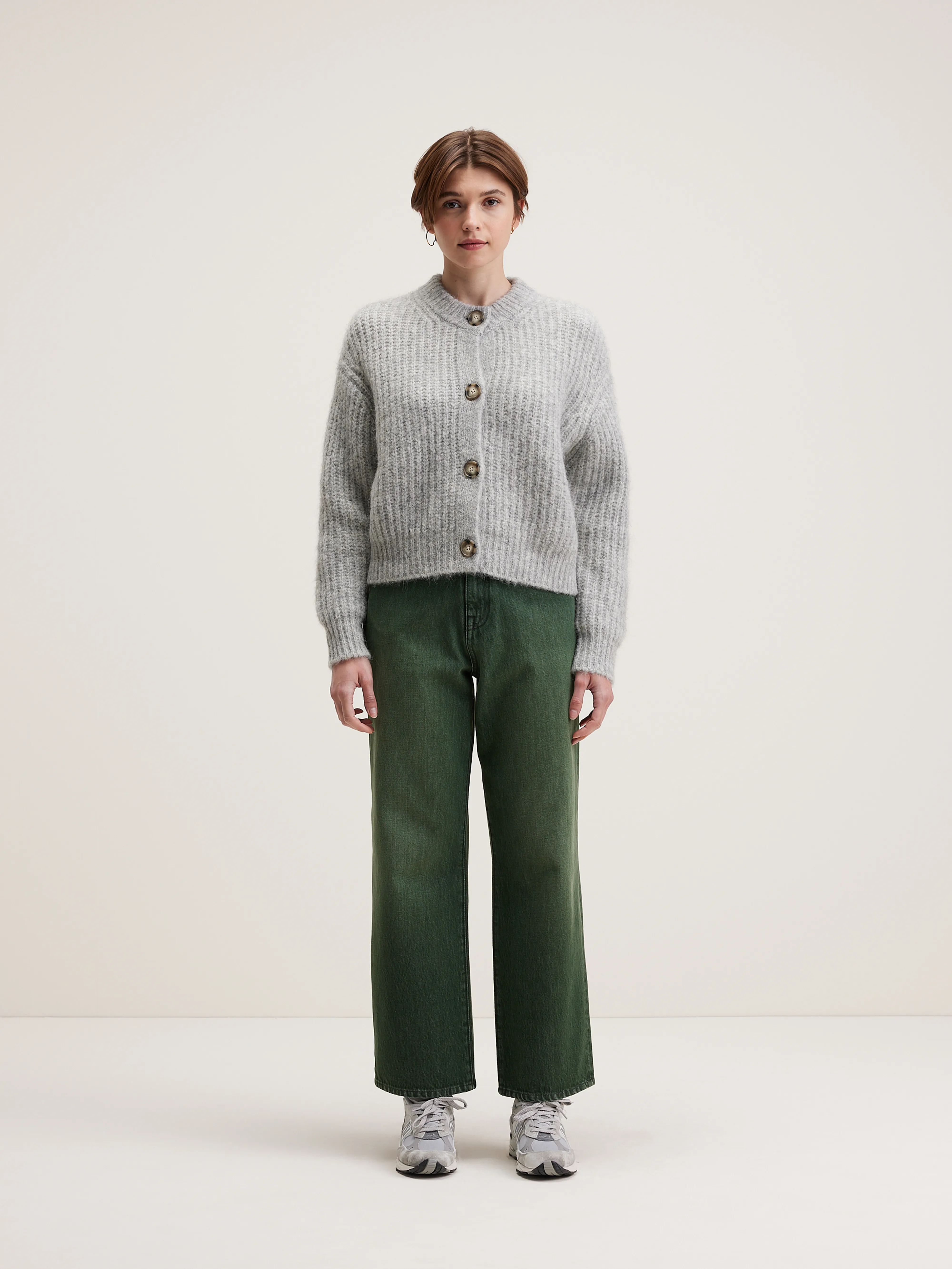 Adyka rib-knit cardigan (242 / W / LIGHT GREY) - Image 3