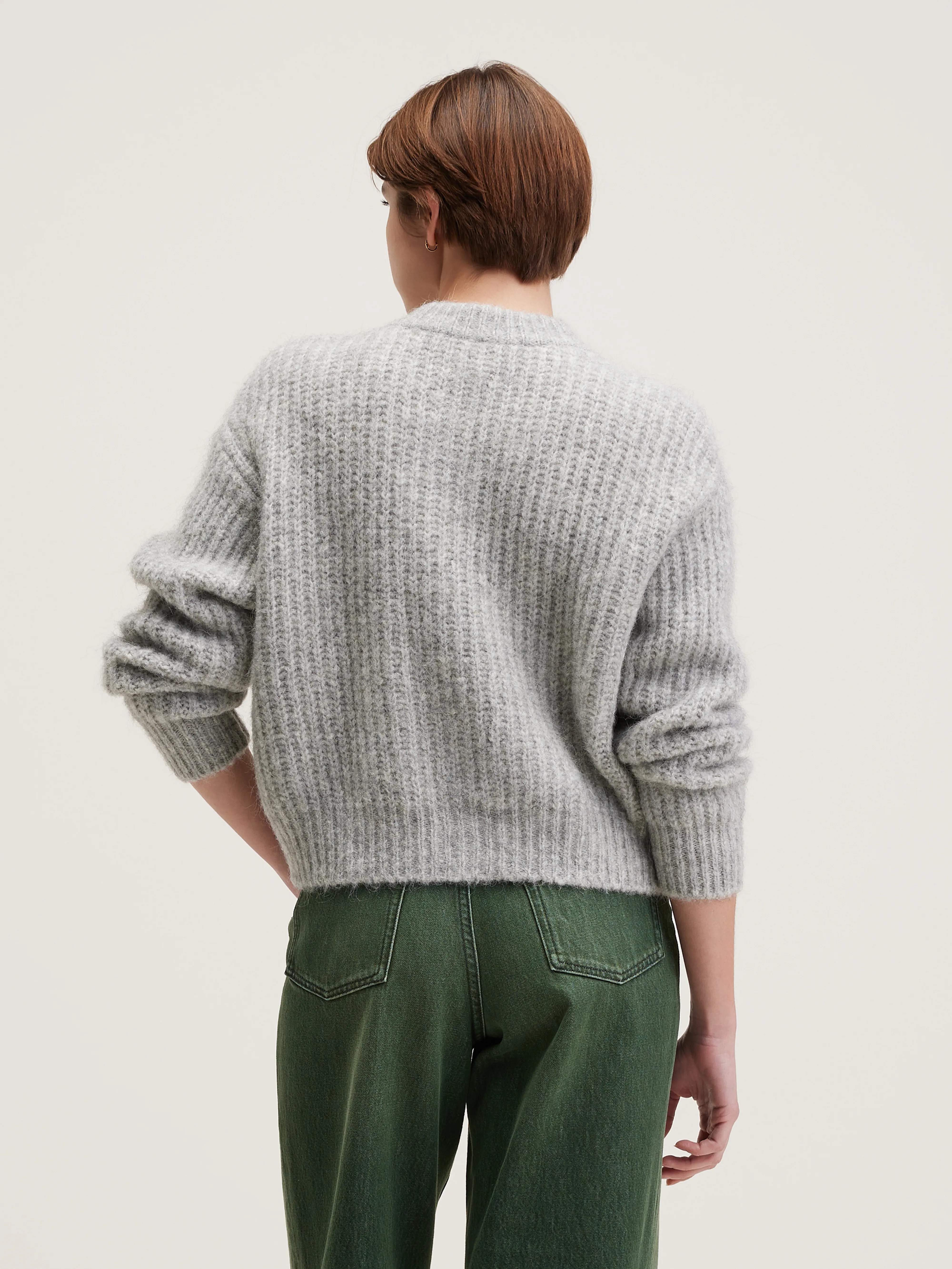 Adyka rib-knit cardigan (242 / W / LIGHT GREY) - Image 4