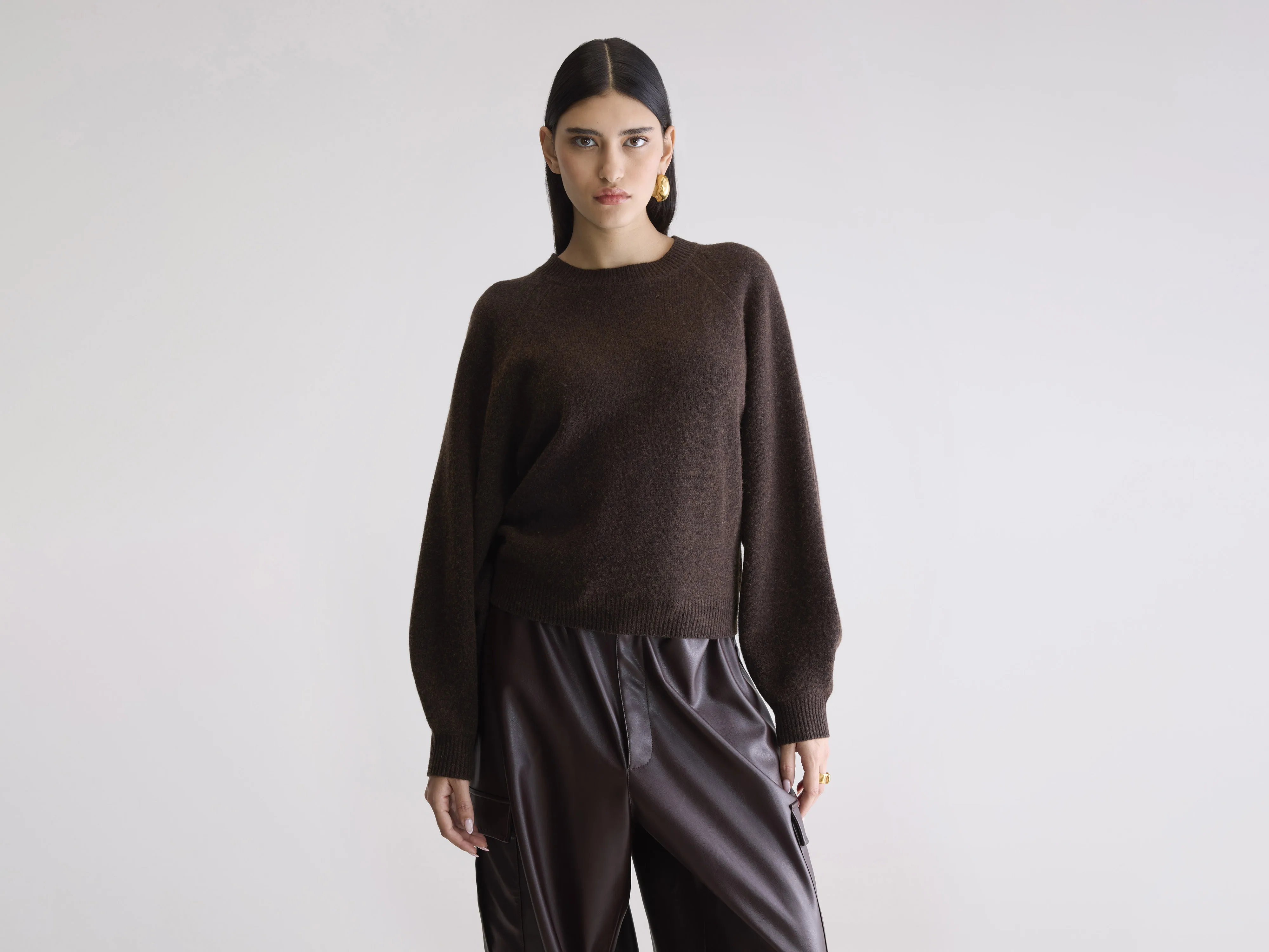 Ameka Crewneck Sweater (252 / W / DARK ROAST)